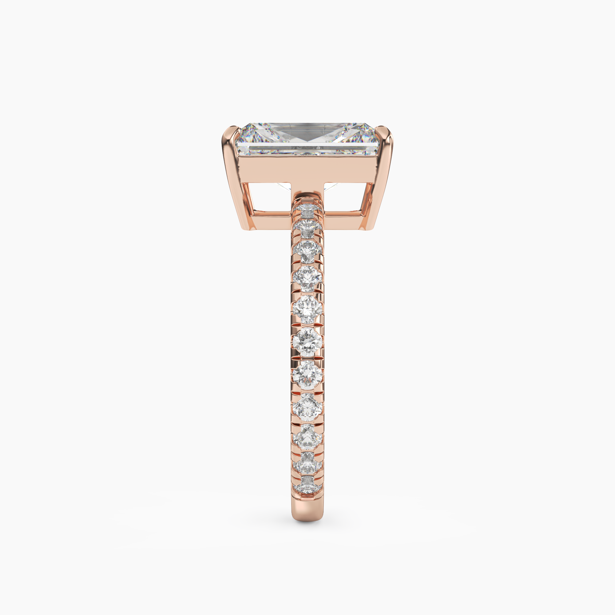 OBSER028 - Cascade Radiant engagement ring setting view 9