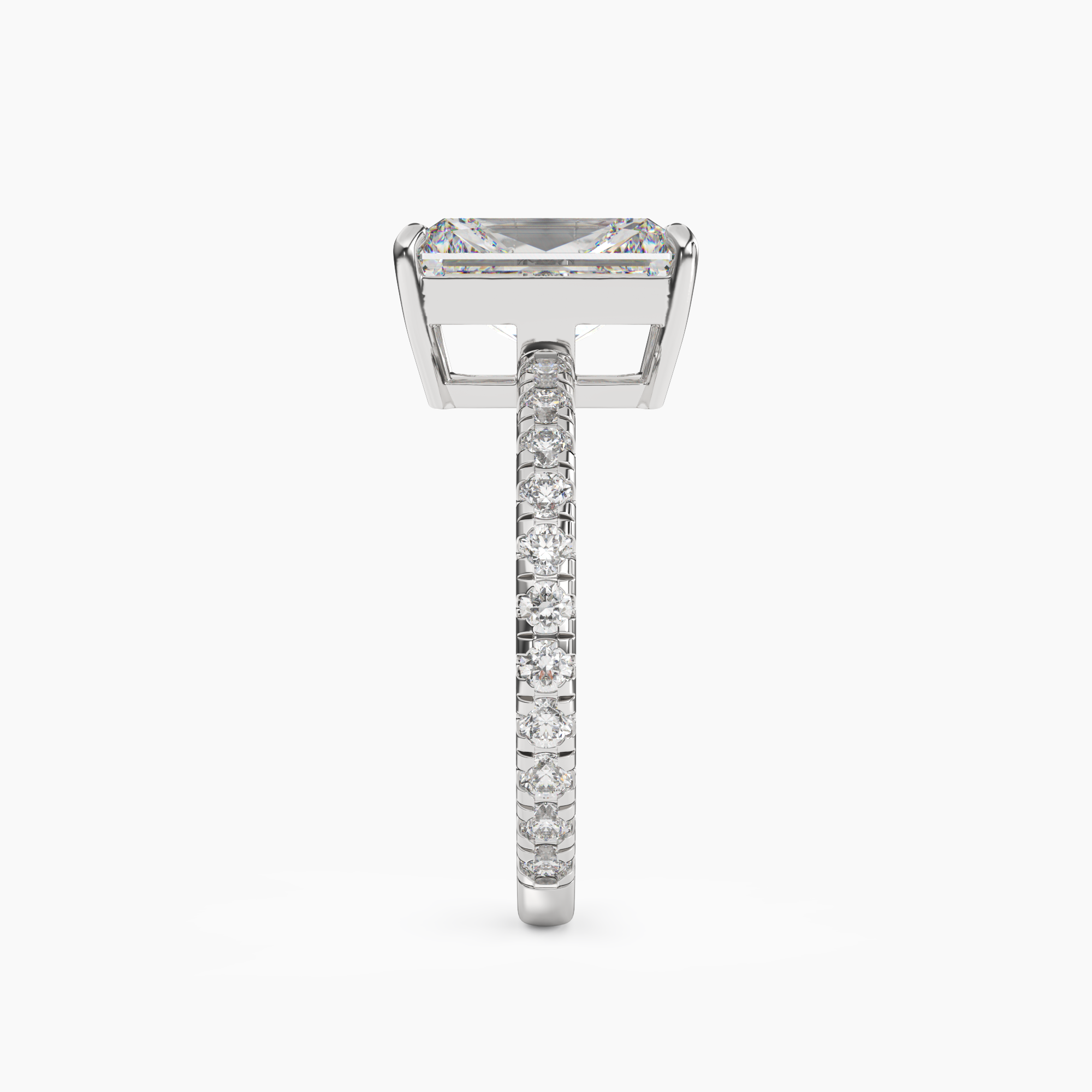 OBSER028 - Cascade Radiant engagement ring setting view 3