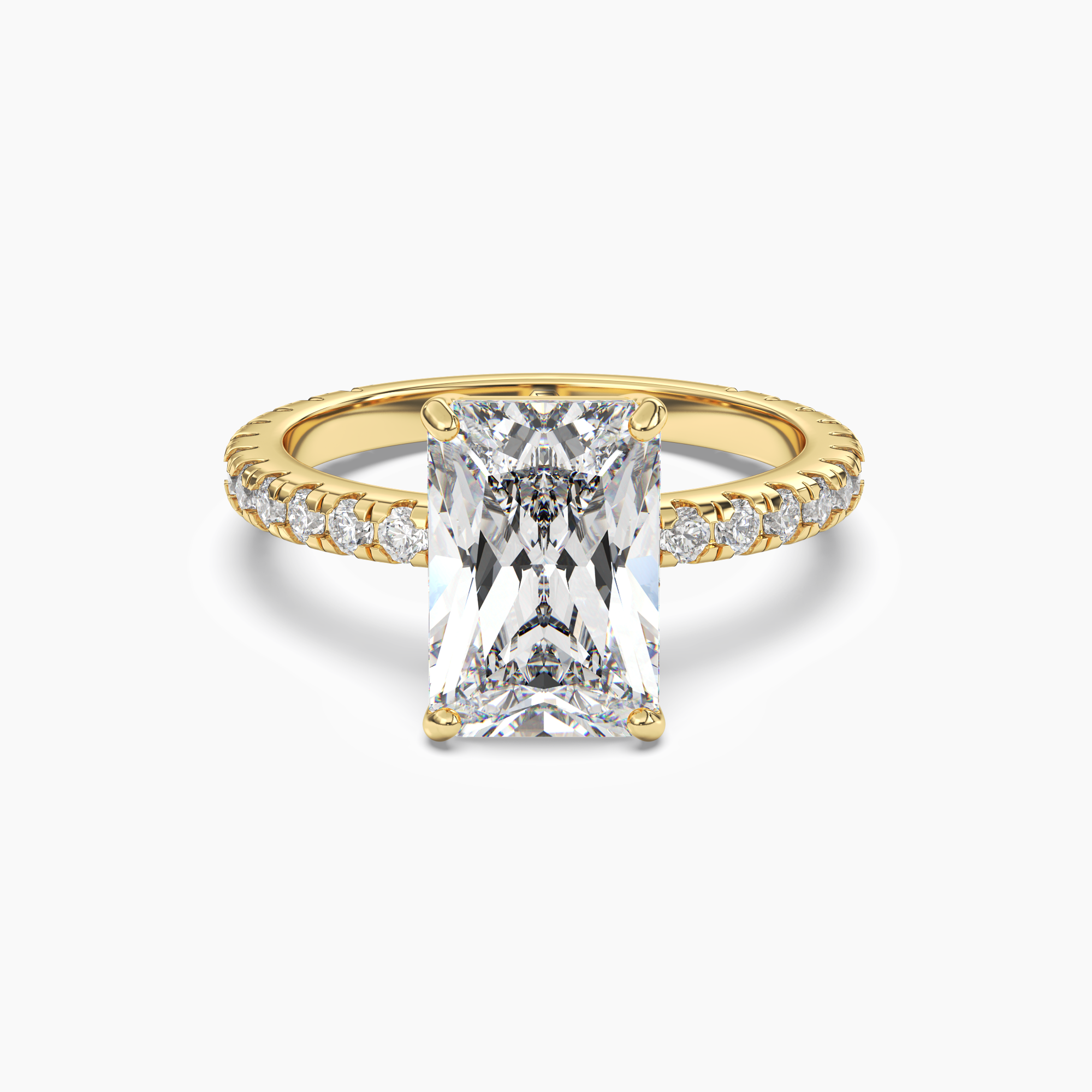 OBSER028 - Cascade Radiant engagement ring setting view 4