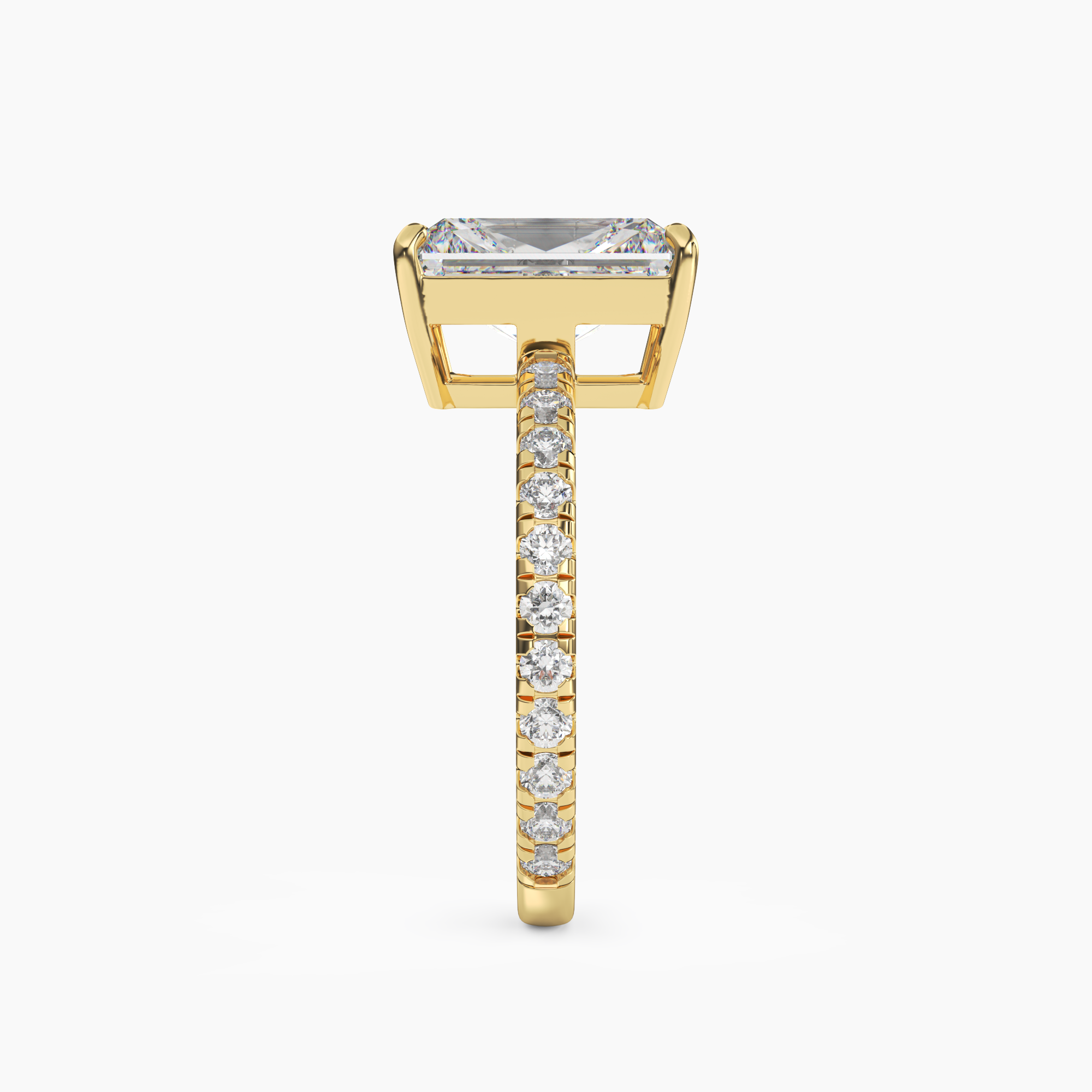 OBSER028 - Cascade Radiant engagement ring setting view 6