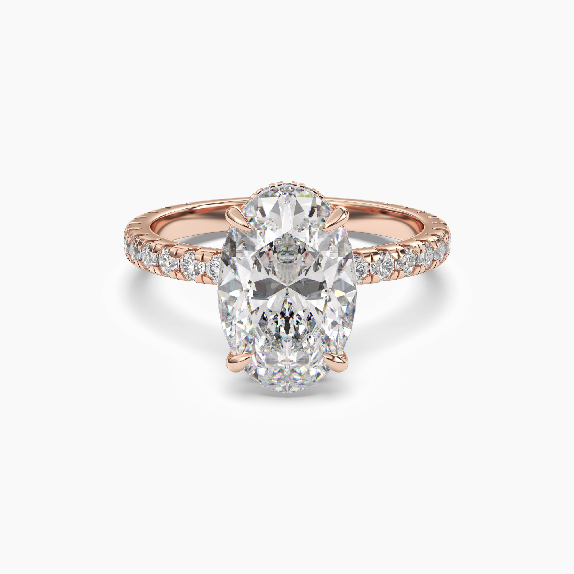OBSER006 - Fresco Oval engagement ring setting view 7