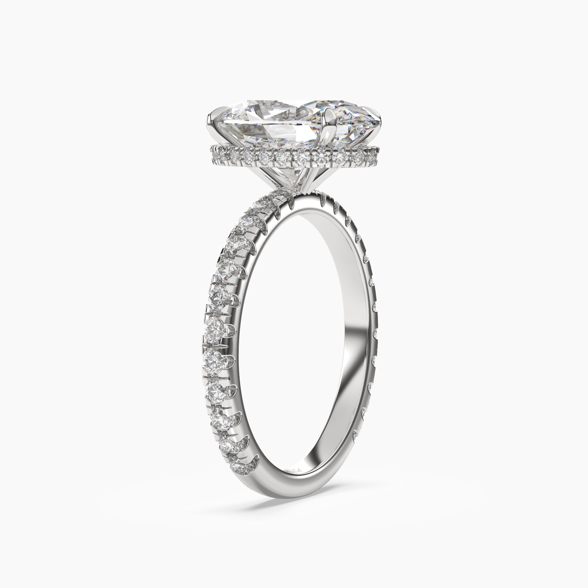 OBSER006 - Fresco Oval engagement ring setting view 2