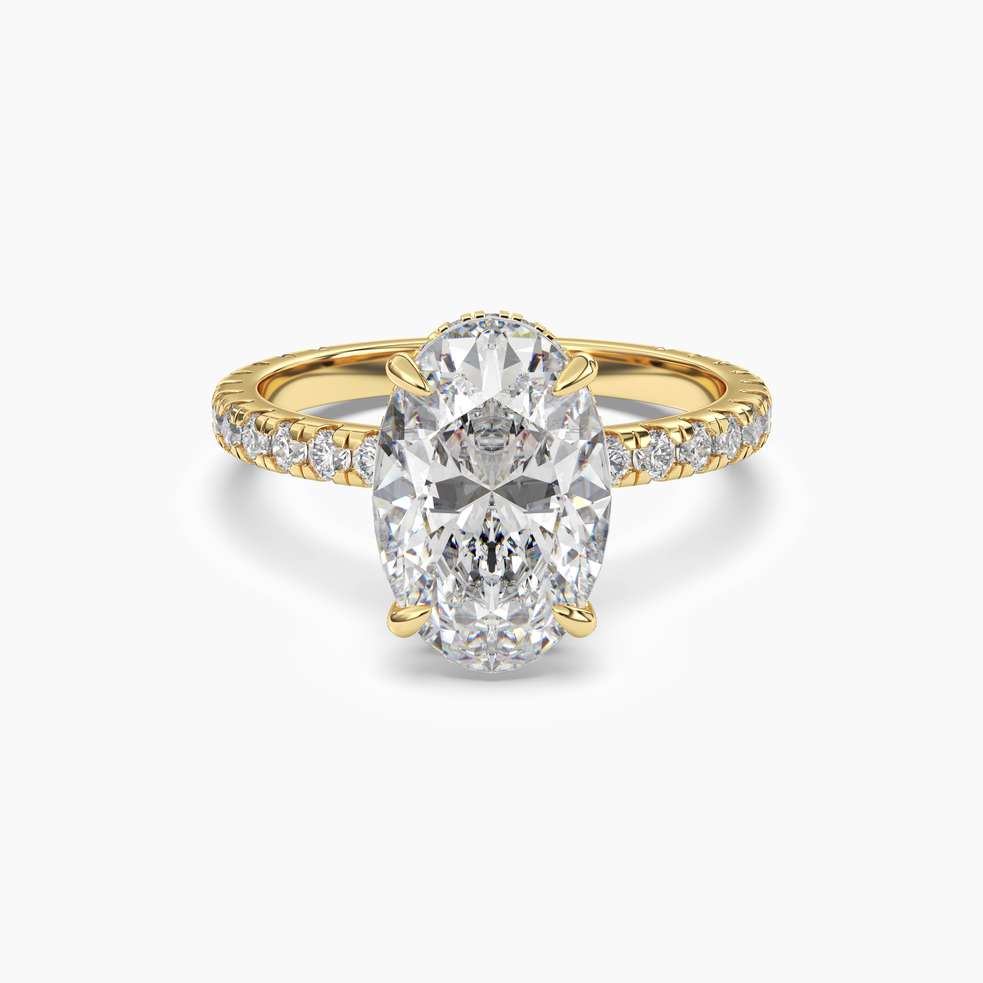 OBSER006 - Fresco Oval engagement ring setting view 4