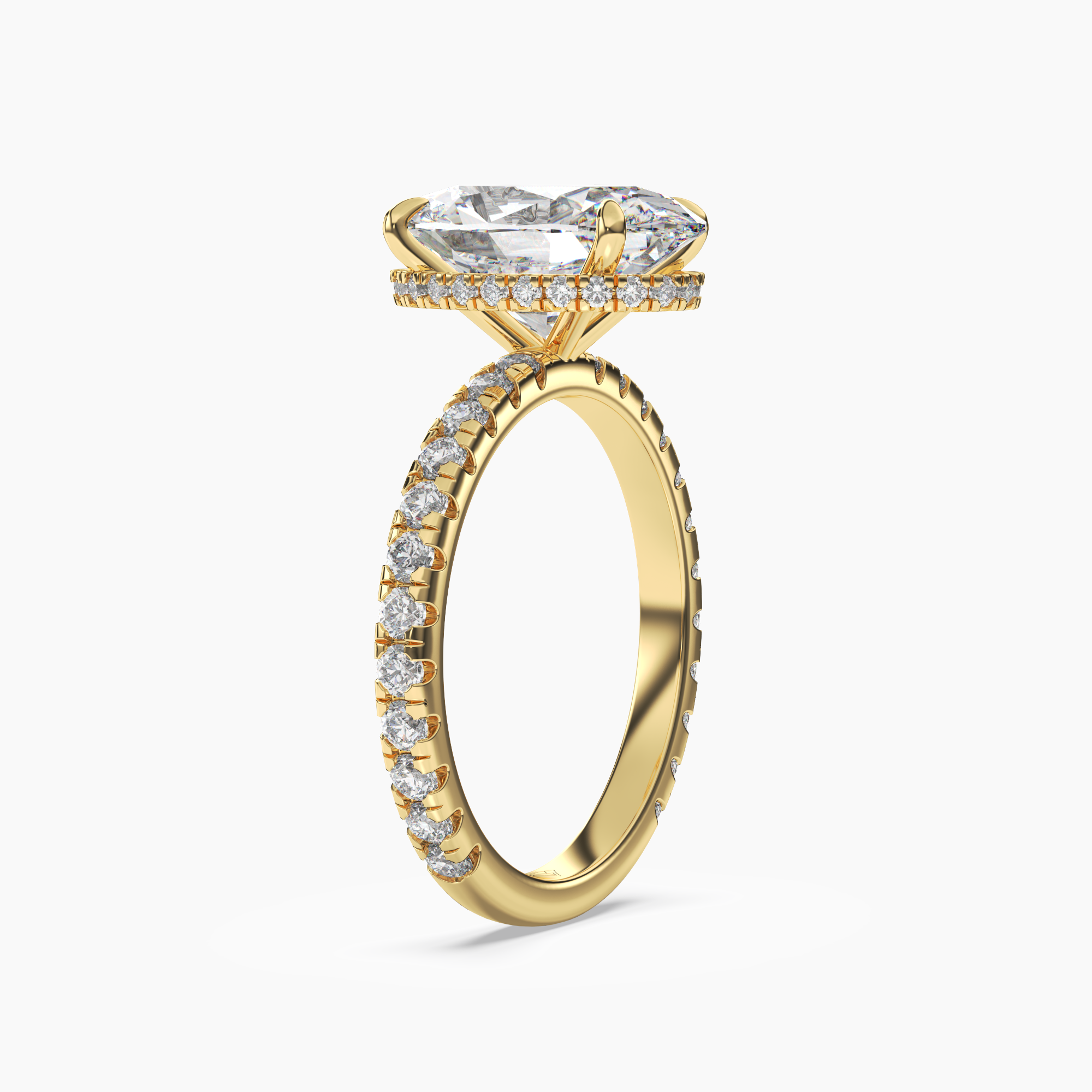 OBSER006 - Fresco Oval engagement ring setting view 5