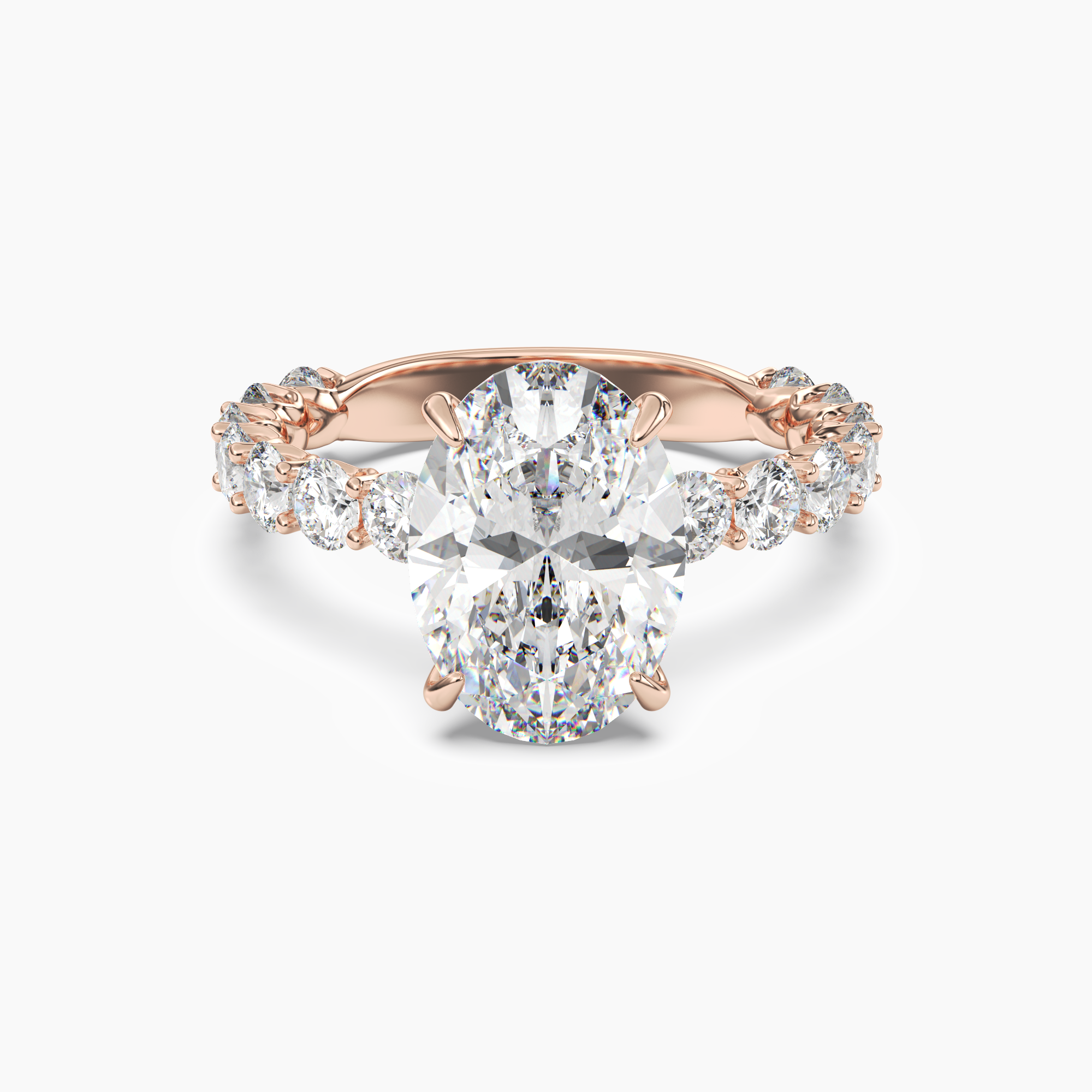 OBSER121 - Blossom Oval engagement ring setting view 7