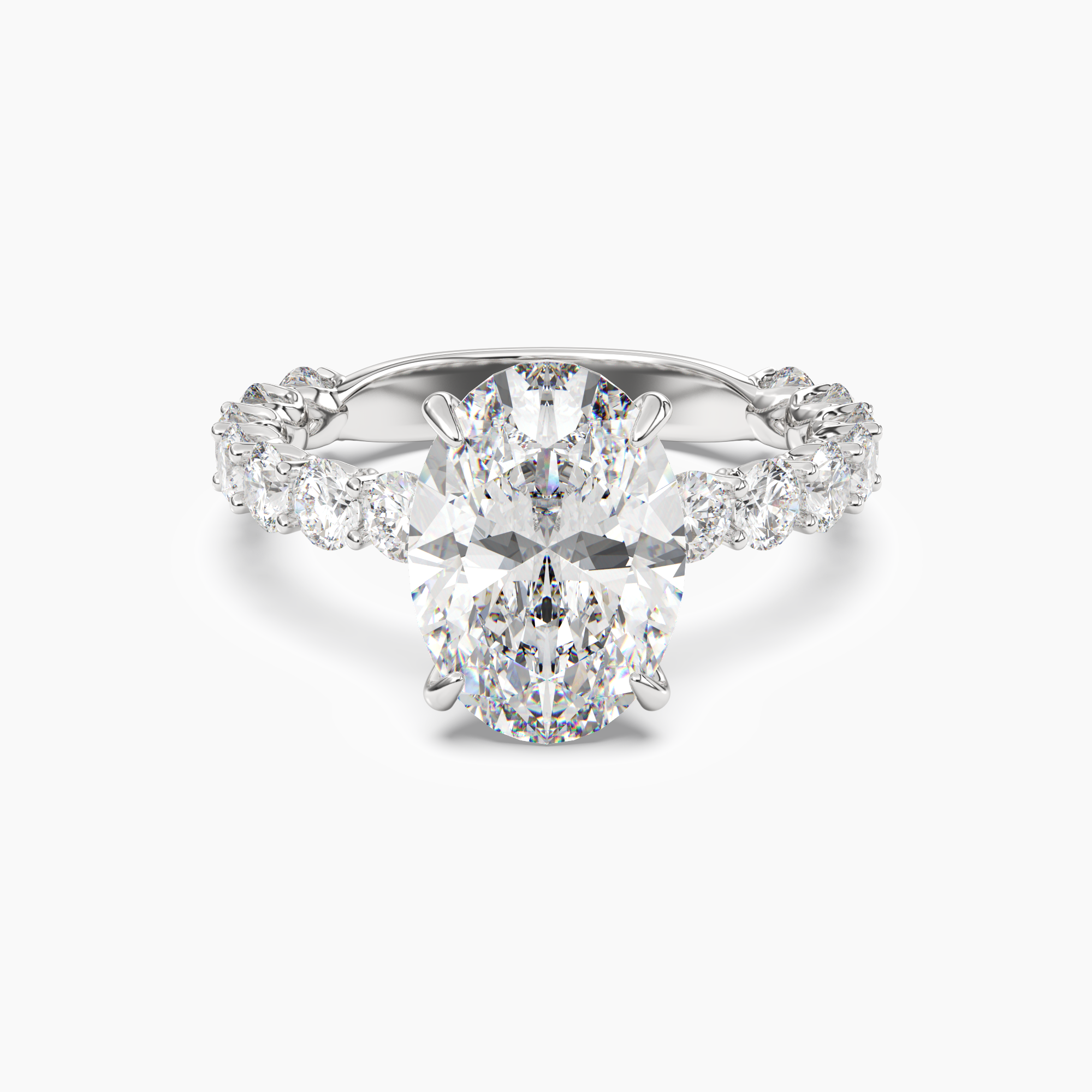 OBSER121 - Blossom Oval engagement ring setting view 1