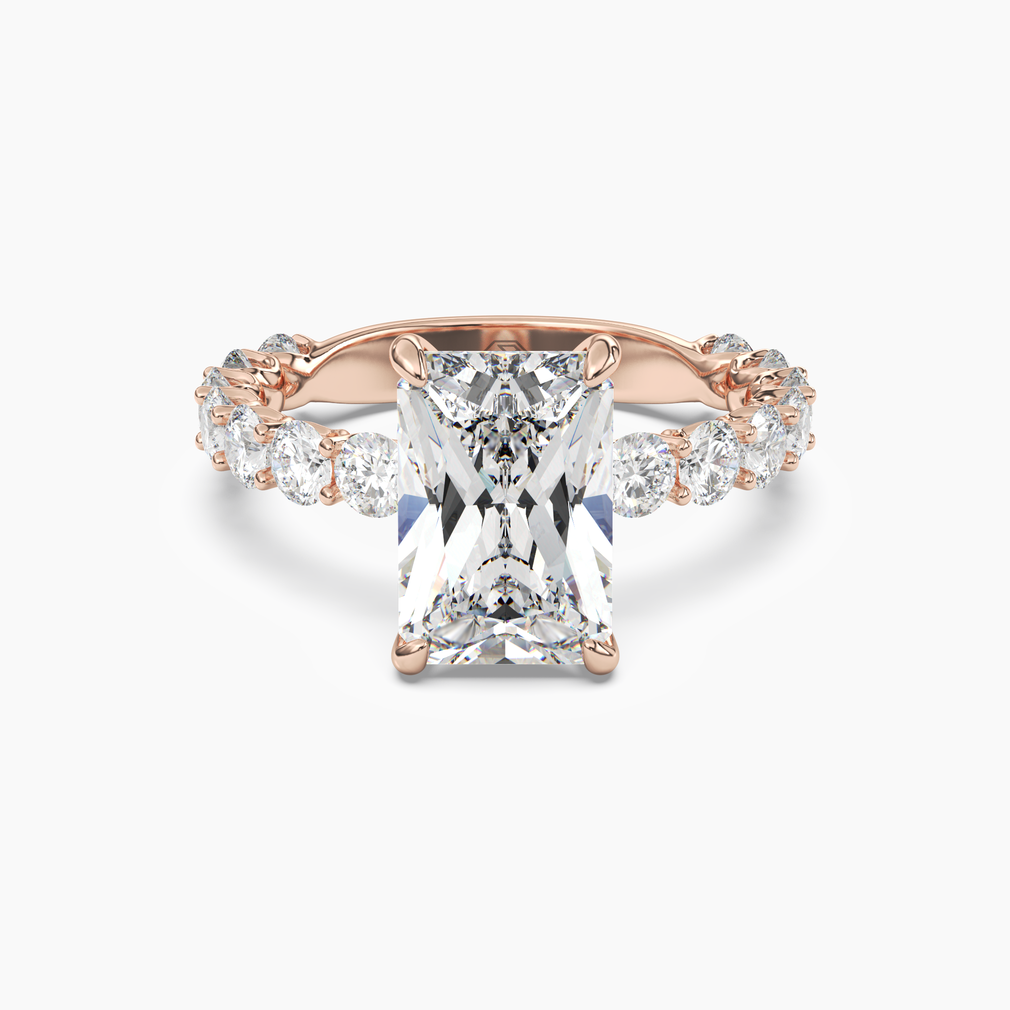 OBSER051 - Blossom Radiant engagement ring setting view 7