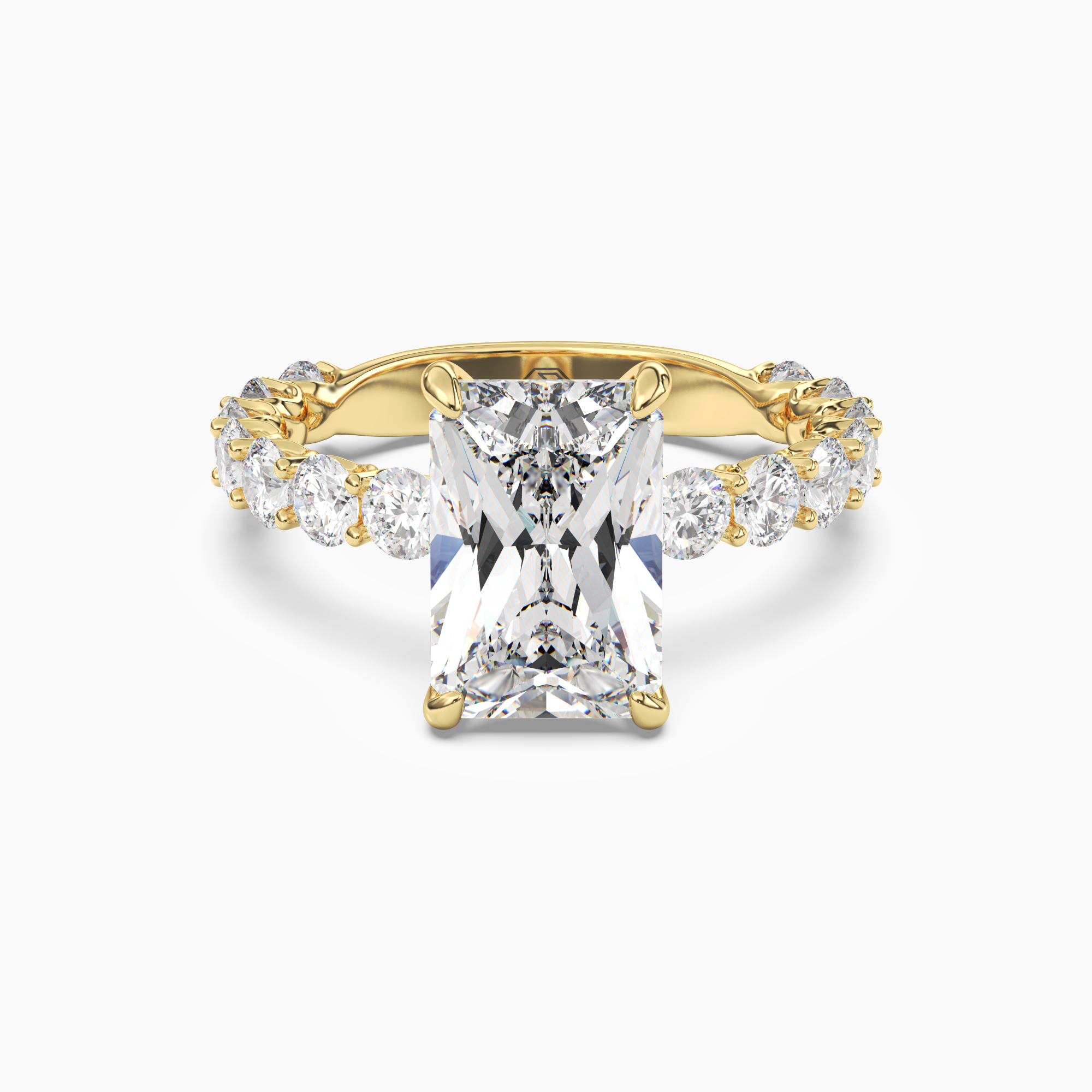 OBSER051 - Blossom Radiant engagement ring setting view 4