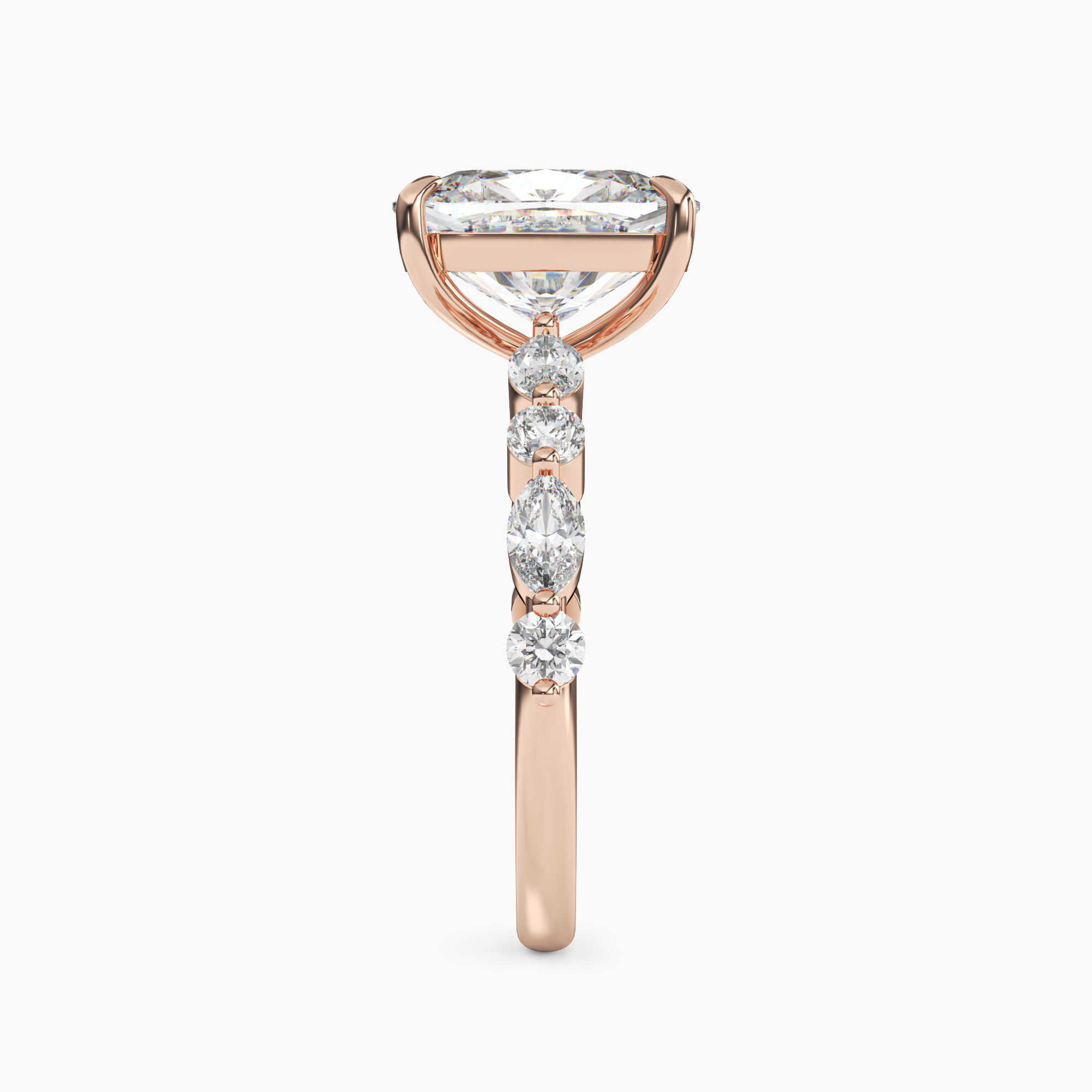 OBSER209 - Aster Cushion engagement ring setting view 9