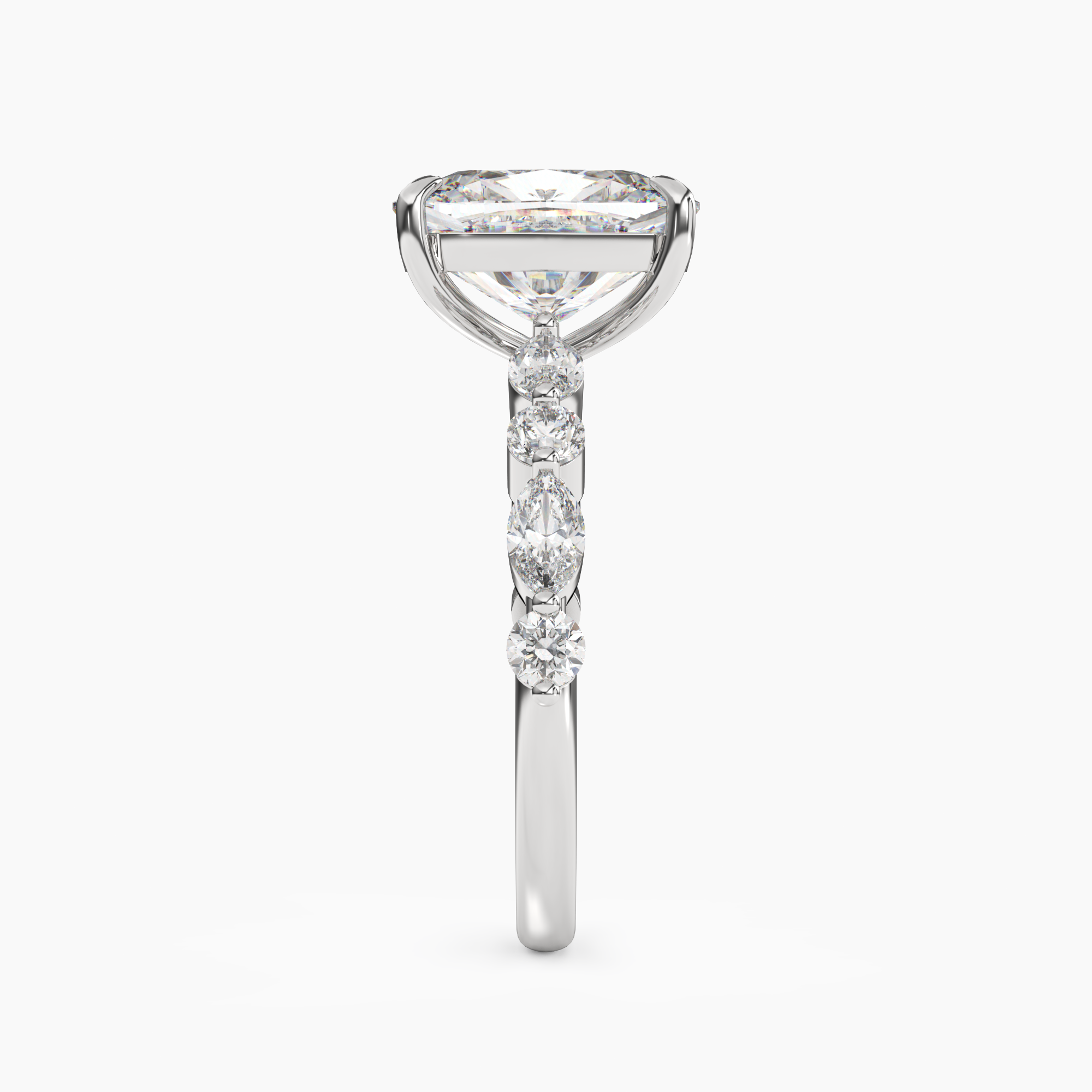 OBSER209 - Aster Cushion engagement ring setting view 3