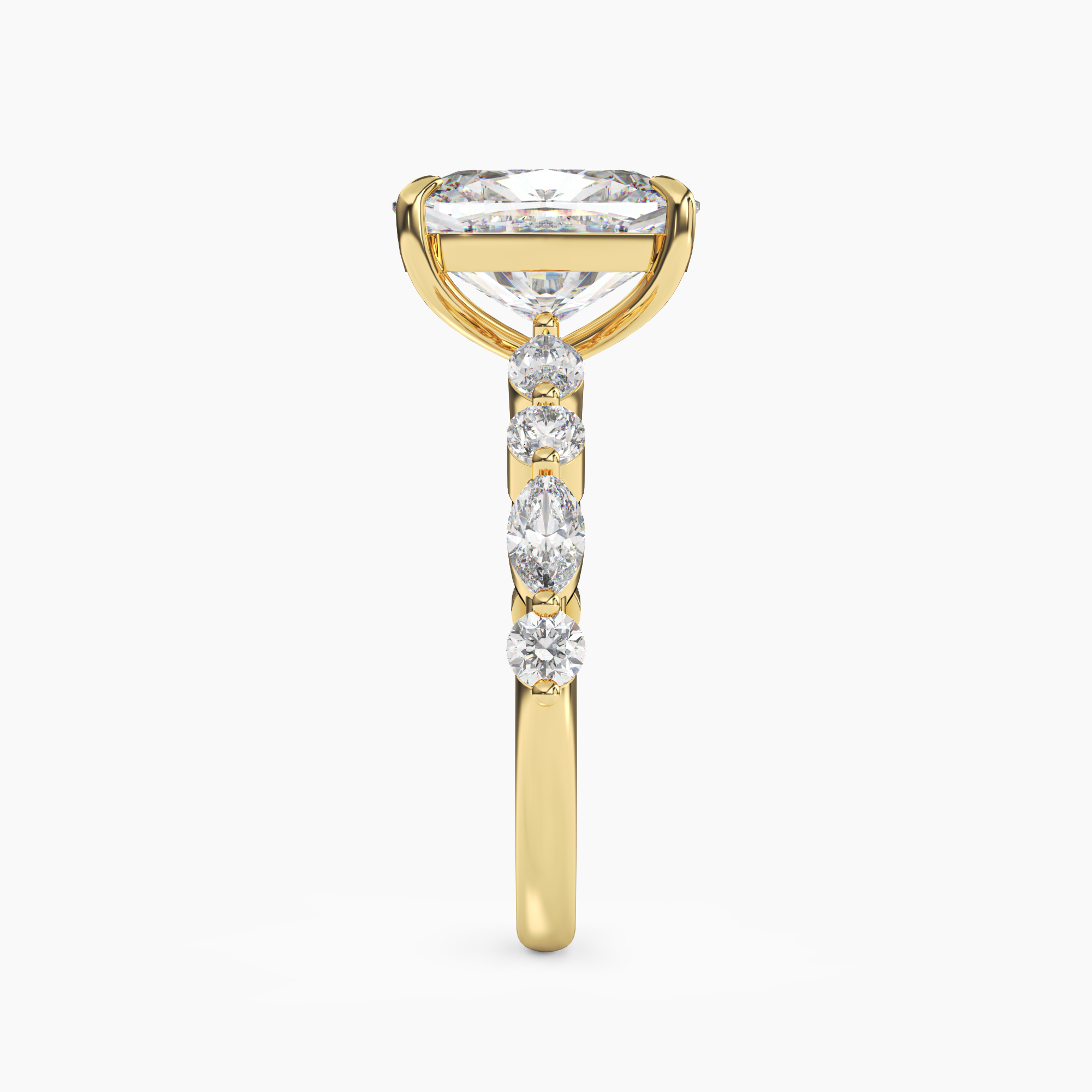 OBSER209 - Aster Cushion engagement ring setting view 6