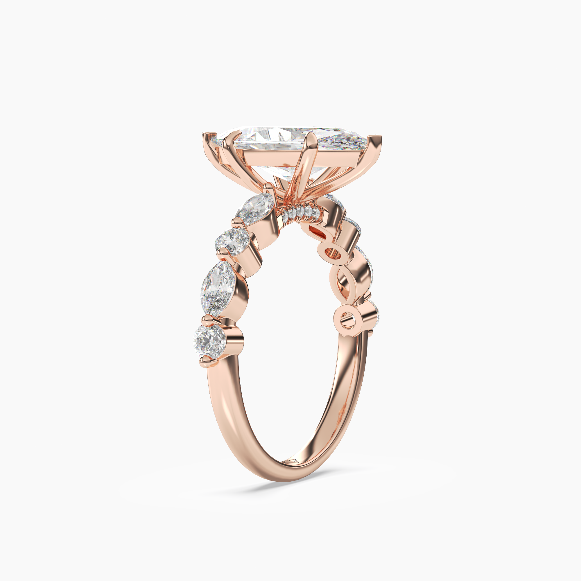 OBSER005 - Aster Marquise engagement ring setting view 8