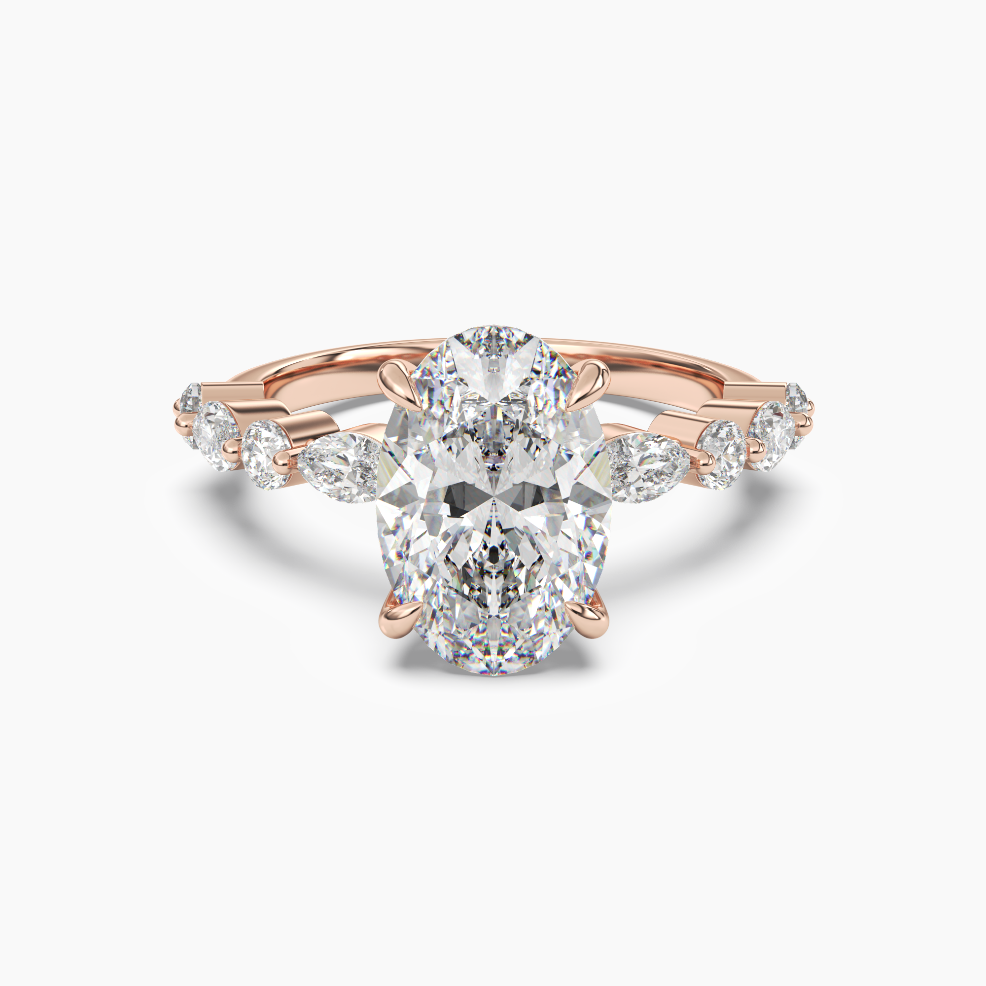 OBSER041 - Aster Oval engagement ring setting view 7