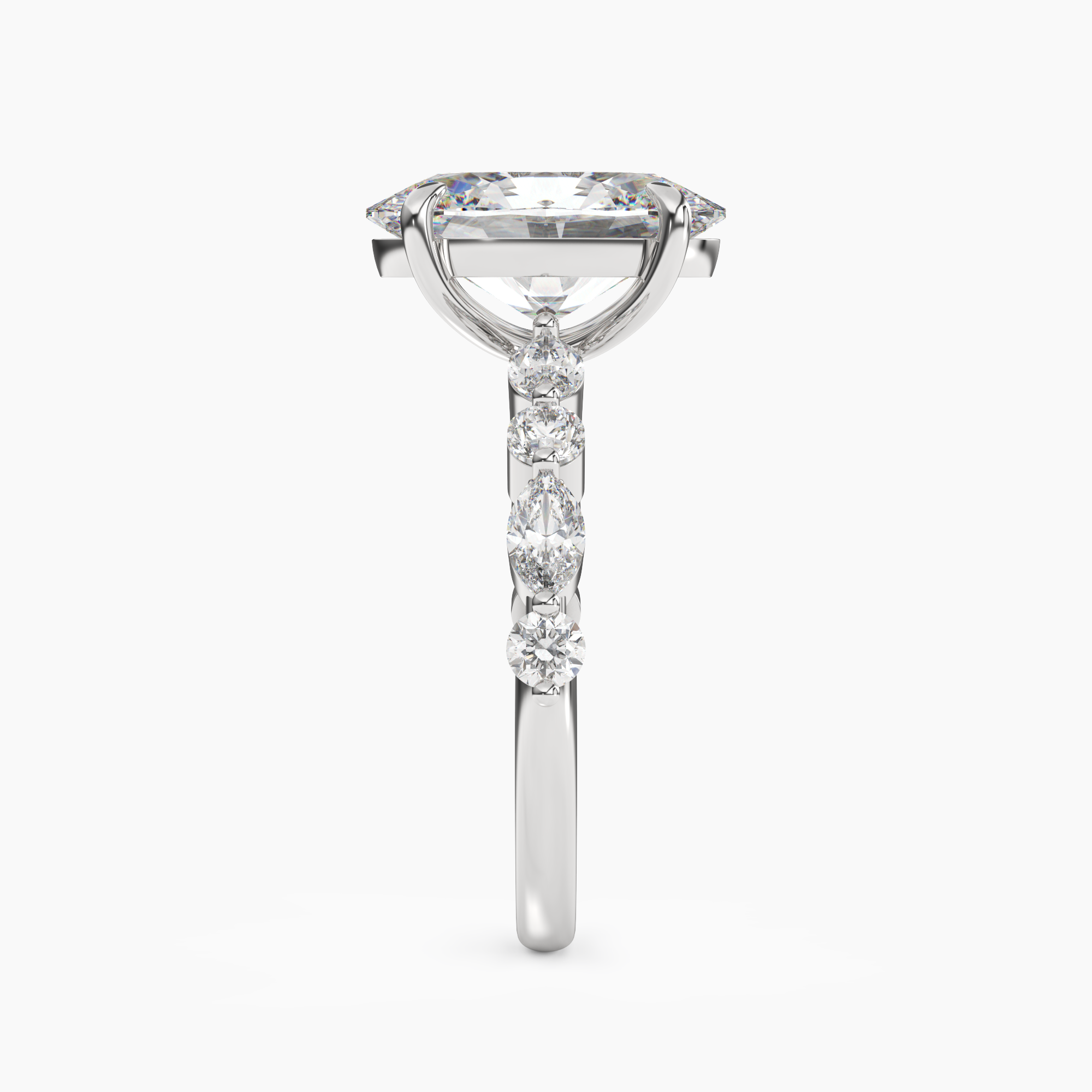 OBSER041 - Aster Oval engagement ring setting view 3