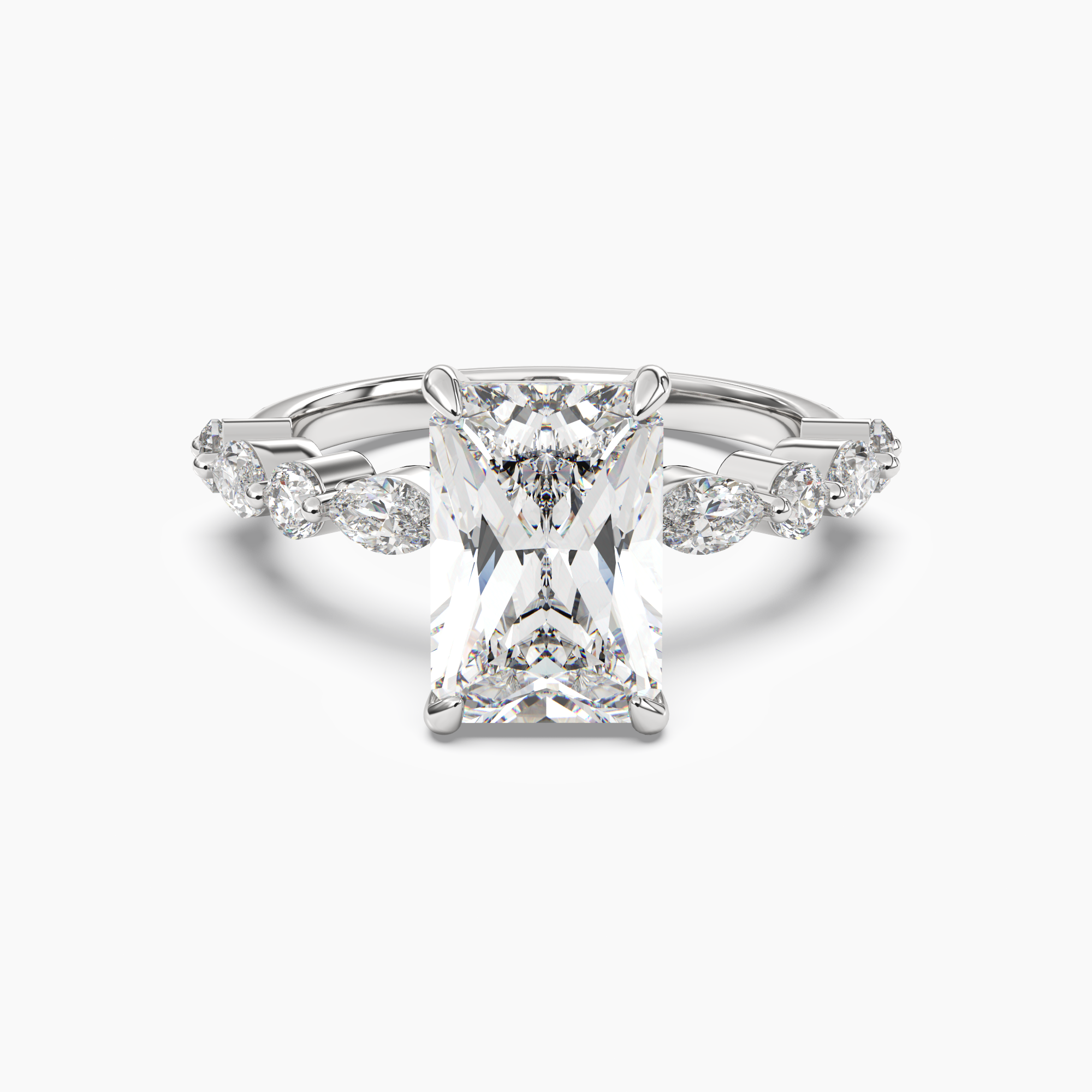 OBSER207 - Aster Radiant engagement ring setting view 1