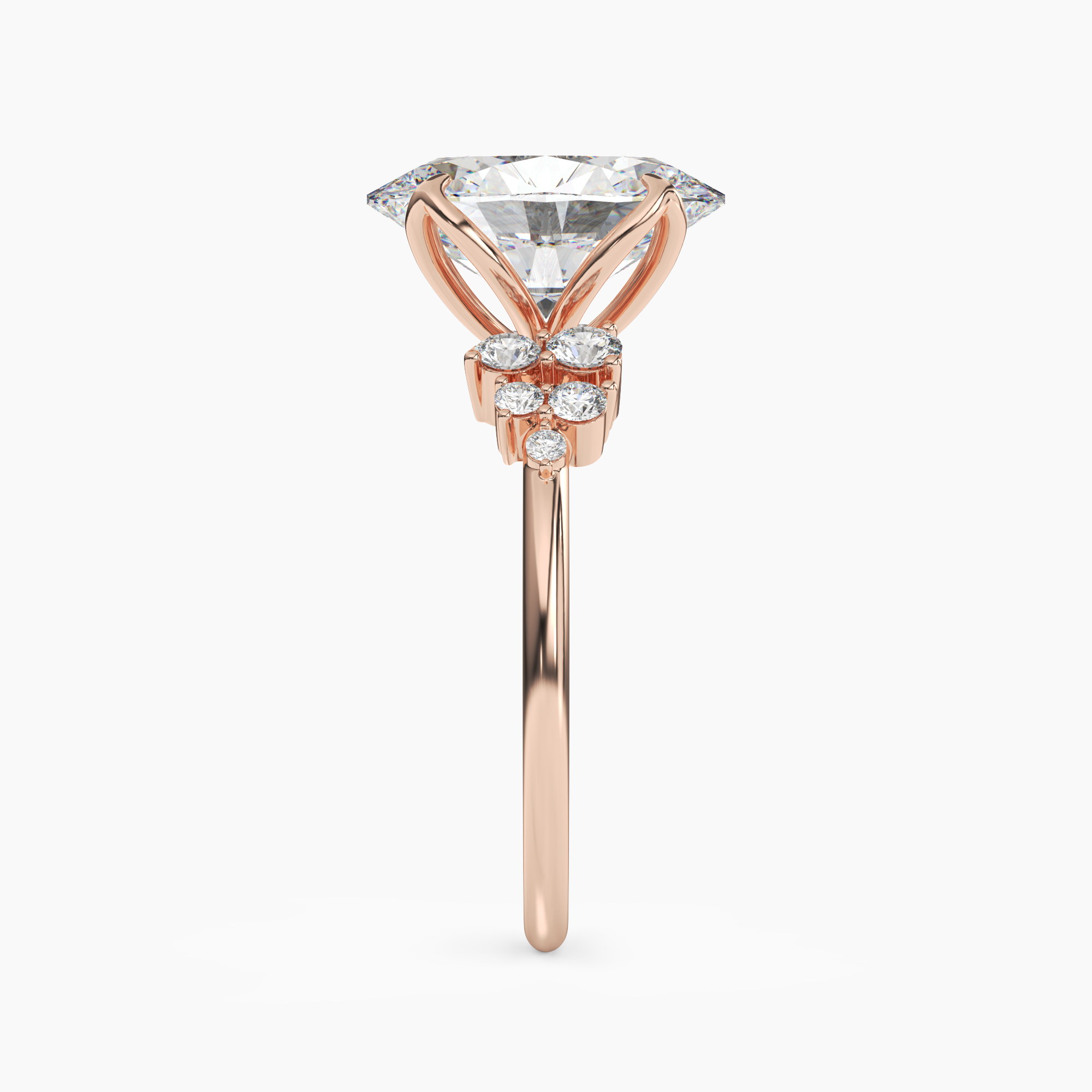 OBSER023 - Tulip Oval engagement ring setting view 9