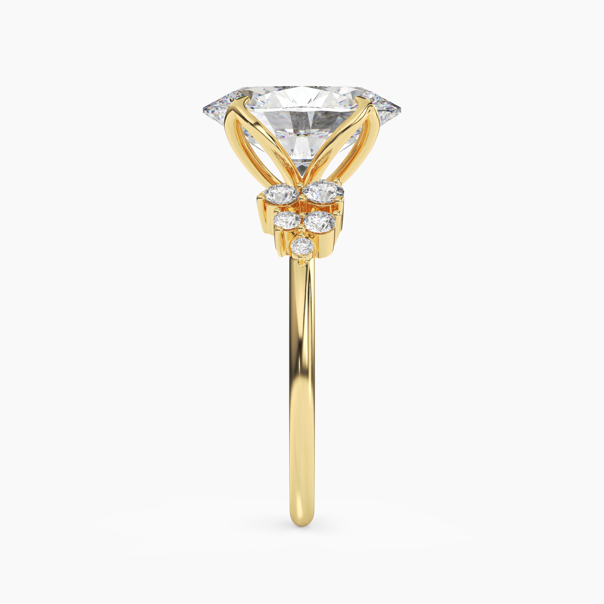 OBSER023 - Tulip Oval engagement ring setting view 6