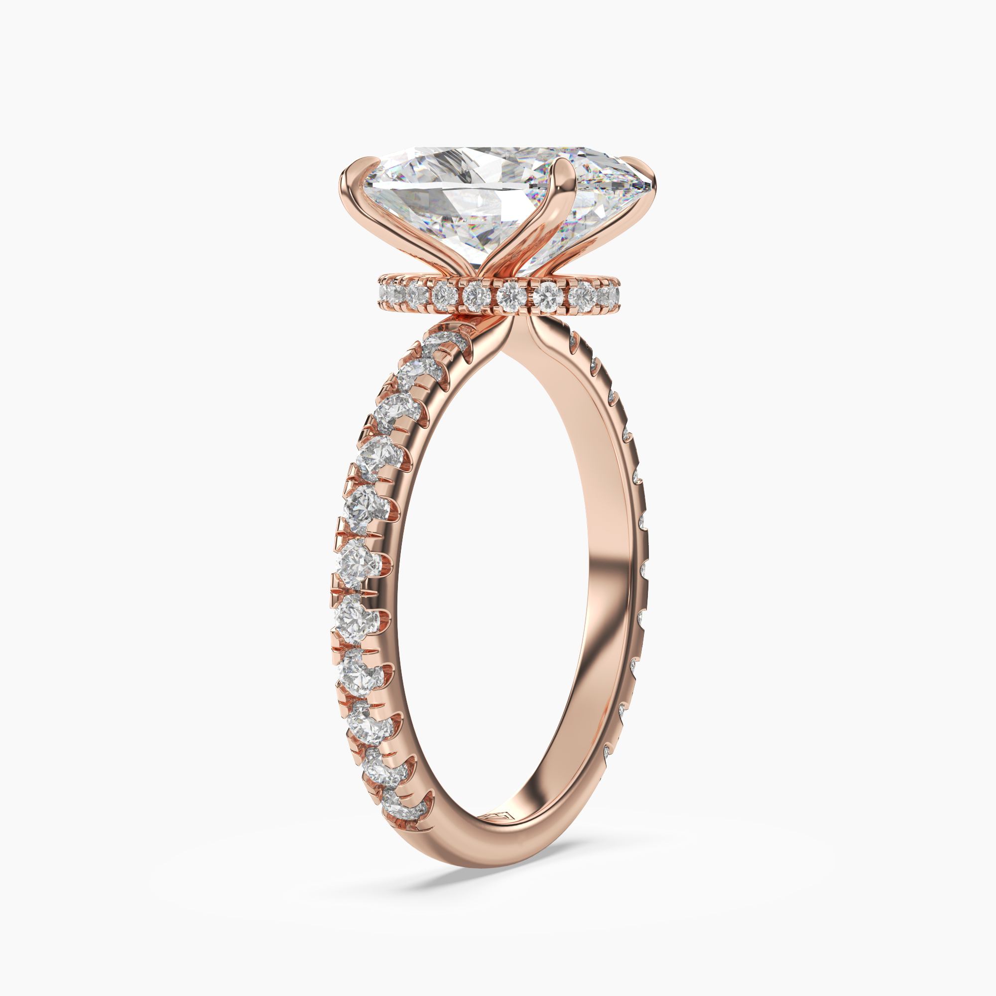 OBSER031 - Adalia Oval engagement ring setting view 8