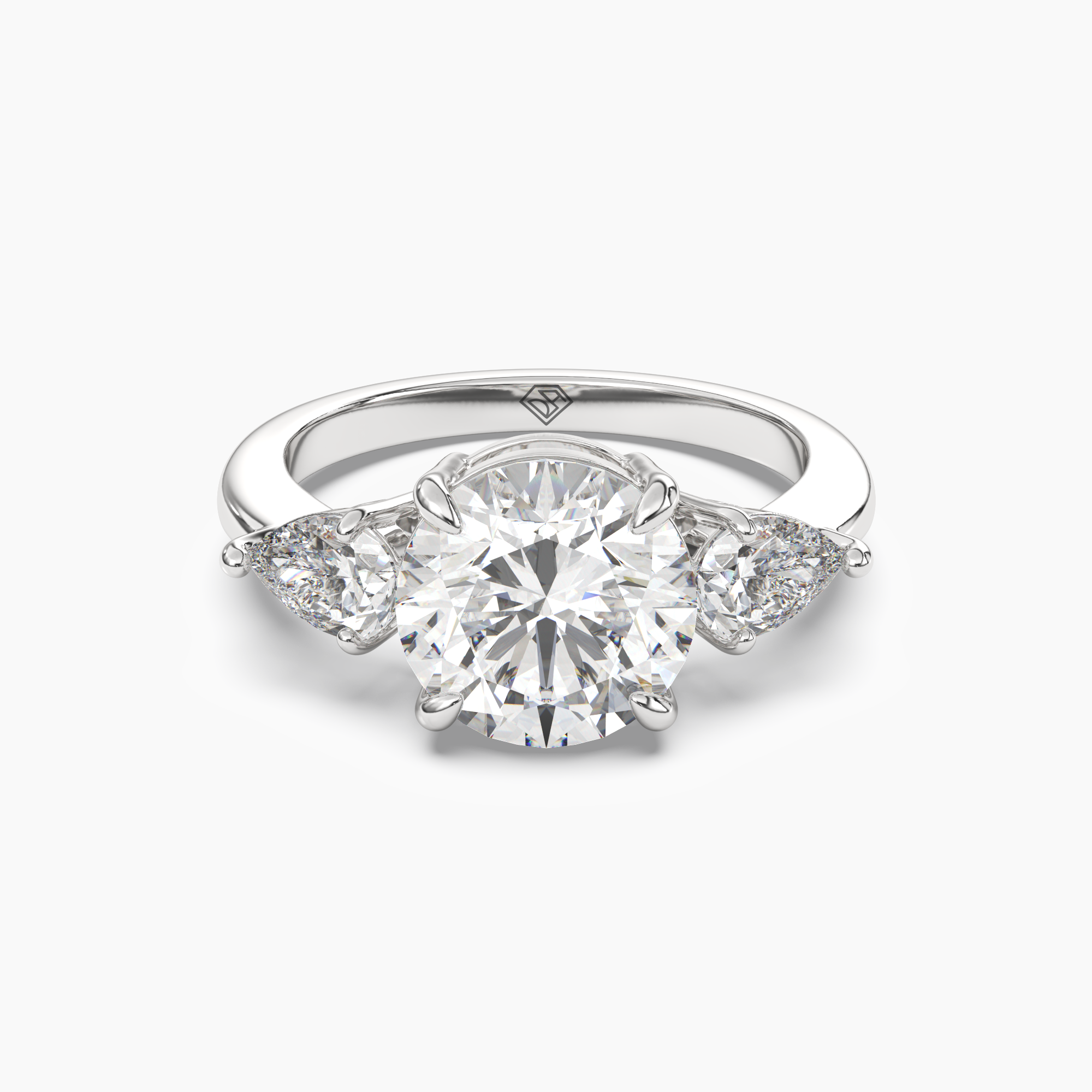 OBSER222 - Caliope Round engagement ring setting view 1