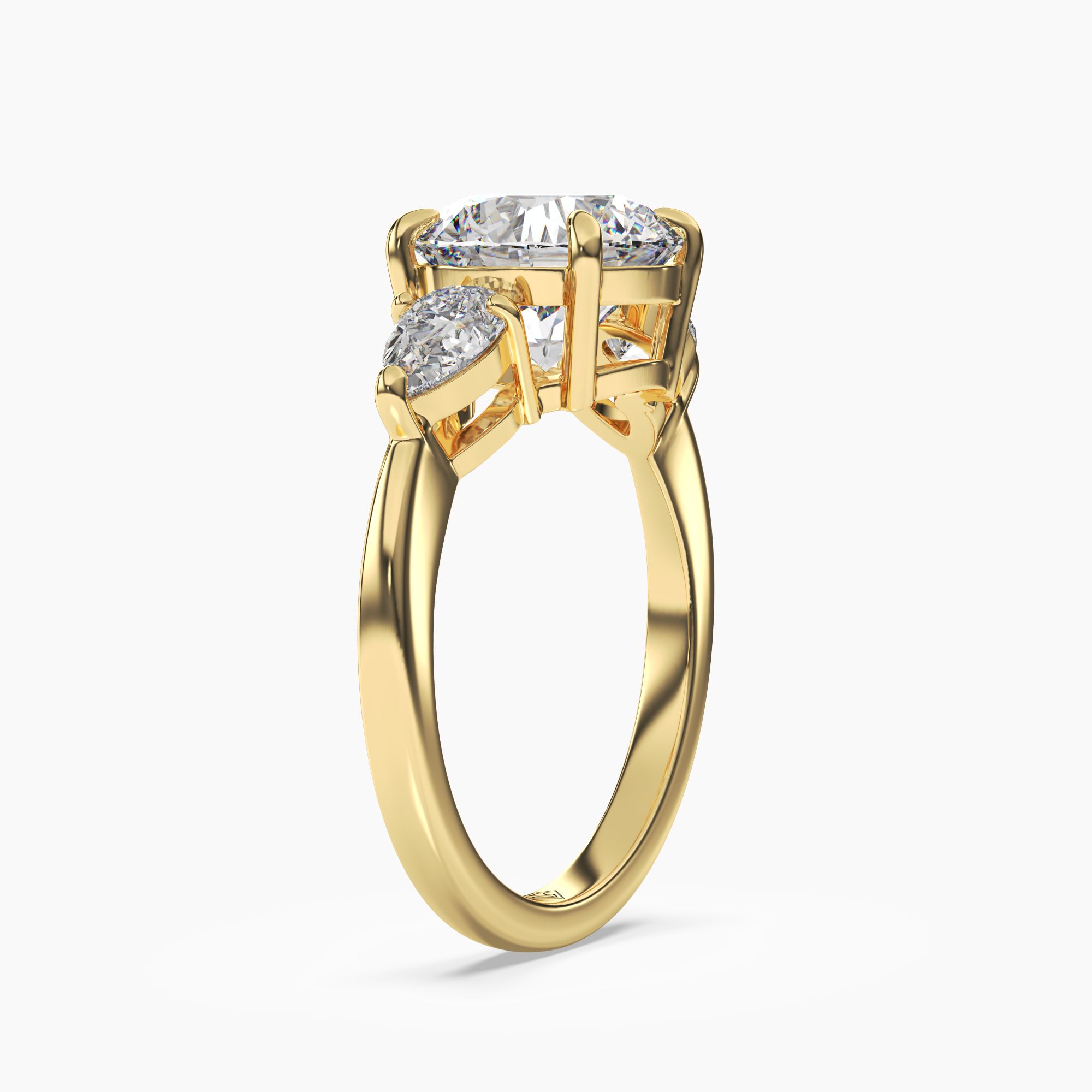 OBSER222 - Caliope Round engagement ring setting view 5