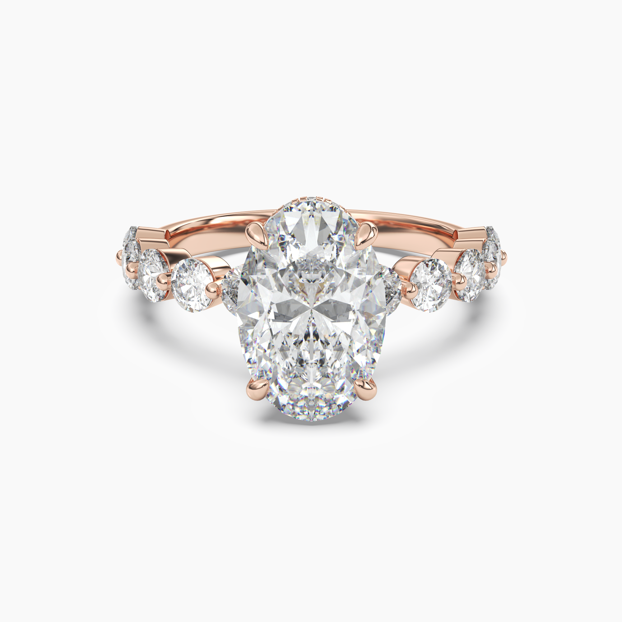 OBSER206 - Mist Oval engagement ring setting view 7