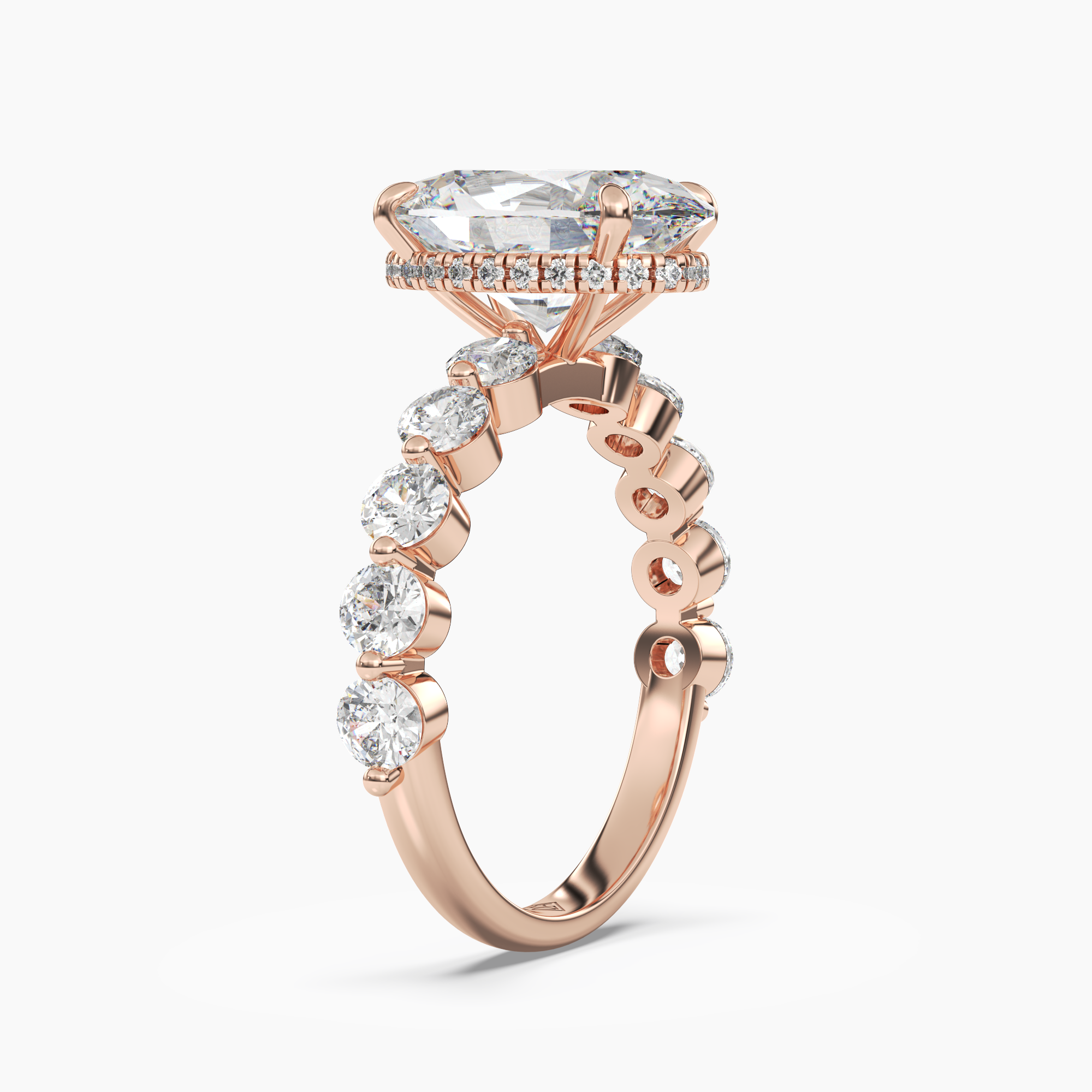 OBSER206 - Mist Oval engagement ring setting view 8