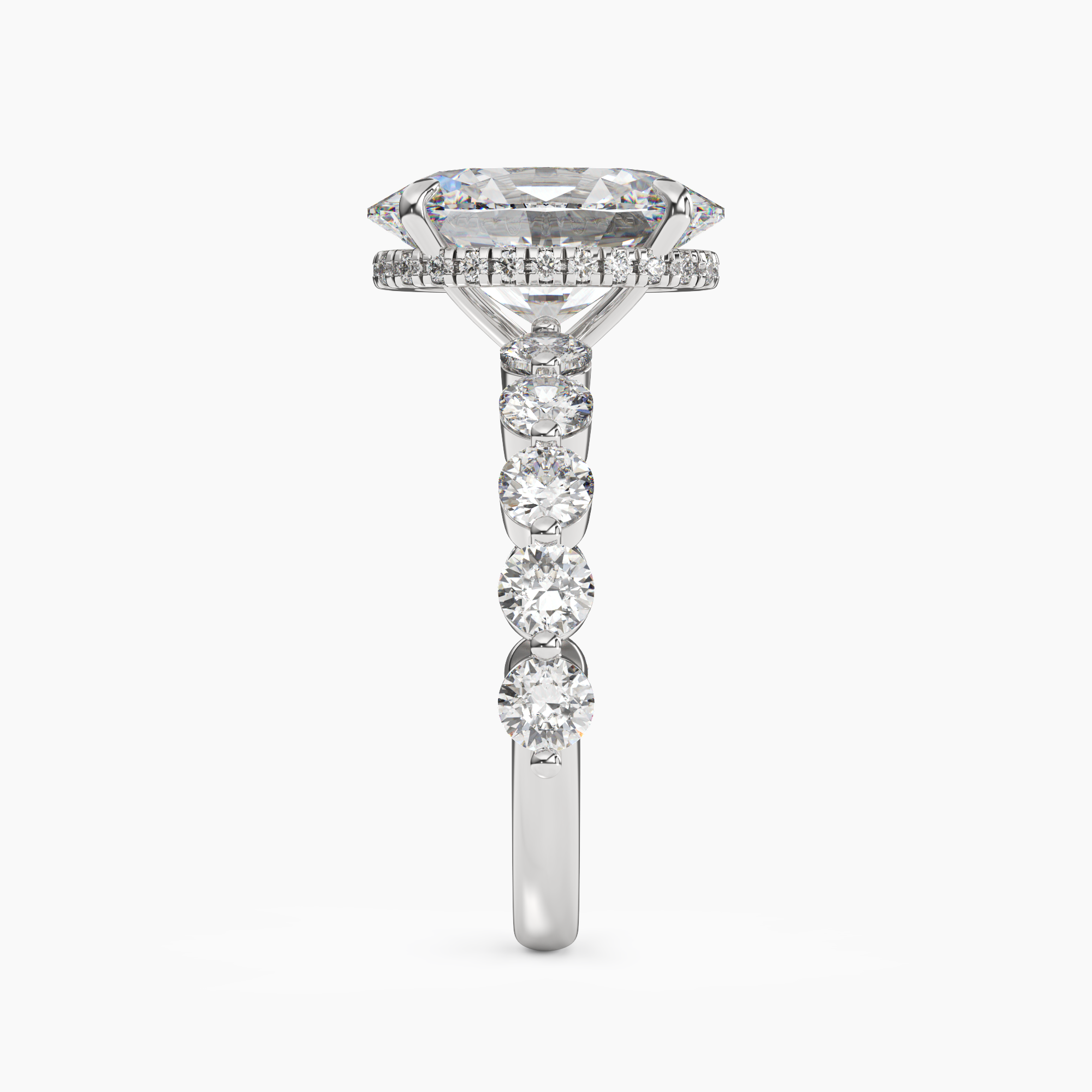 OBSER206 - Mist Oval engagement ring setting view 3