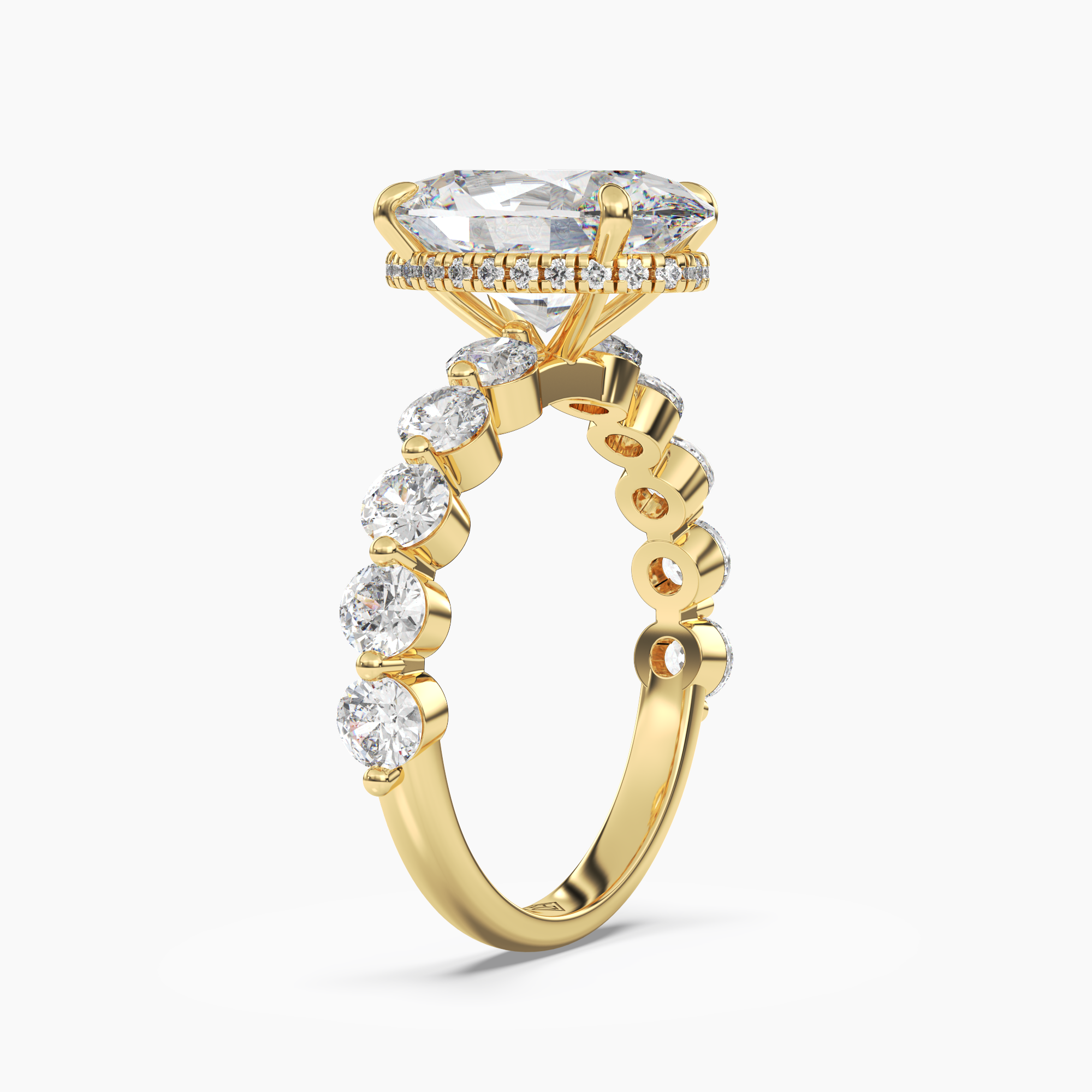 OBSER206 - Mist Oval engagement ring setting view 5