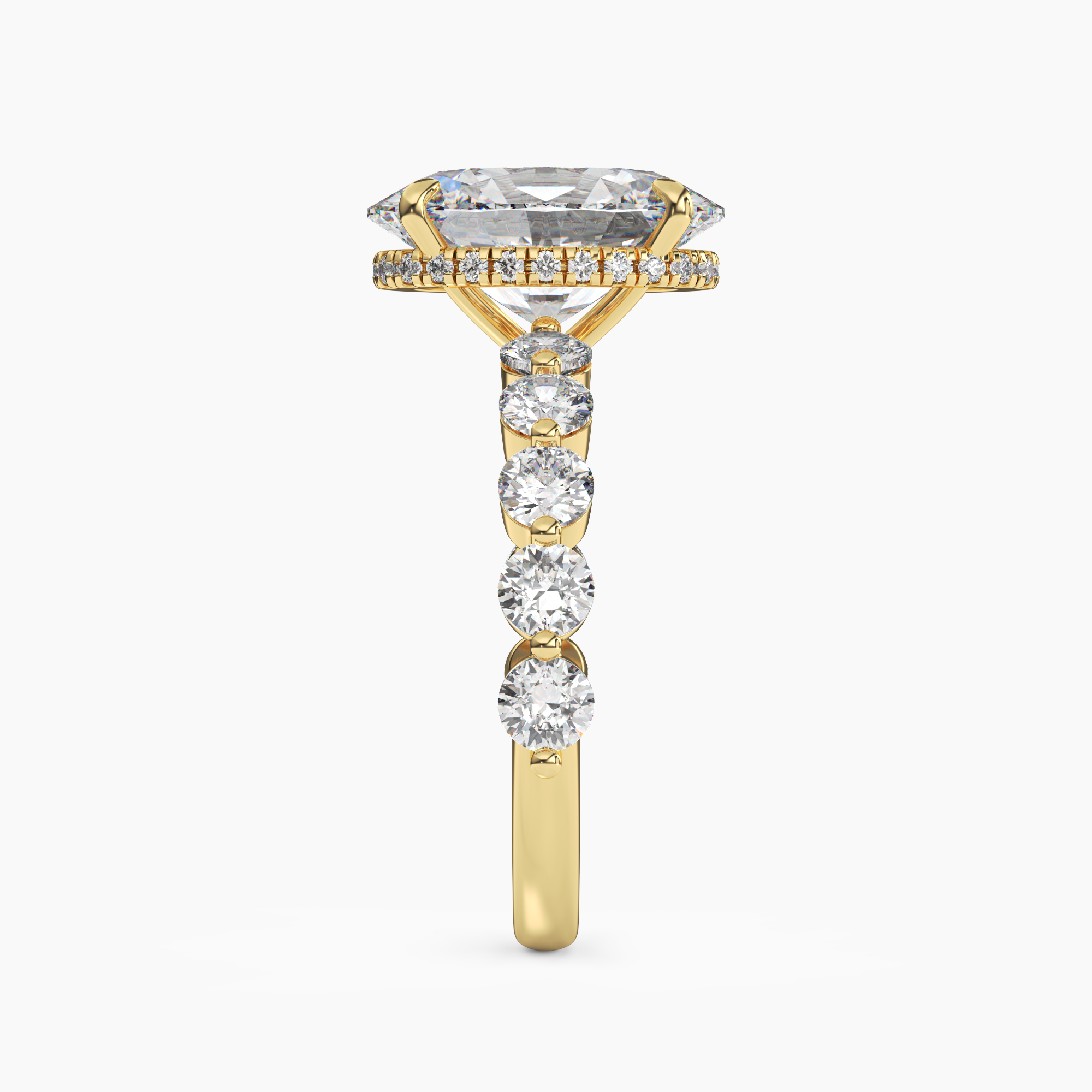 OBSER206 - Mist Oval engagement ring setting view 6