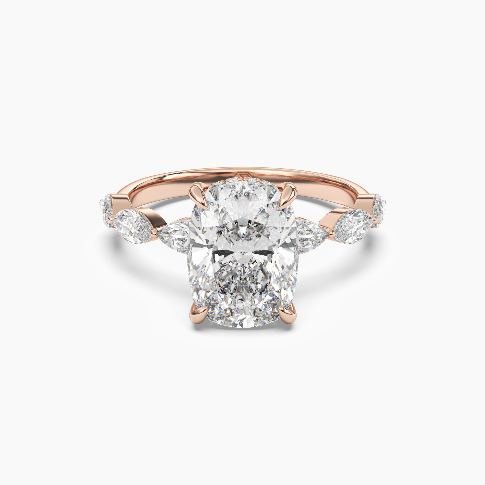 OBSER079 - Rosemist Cushion engagement ring setting view 7
