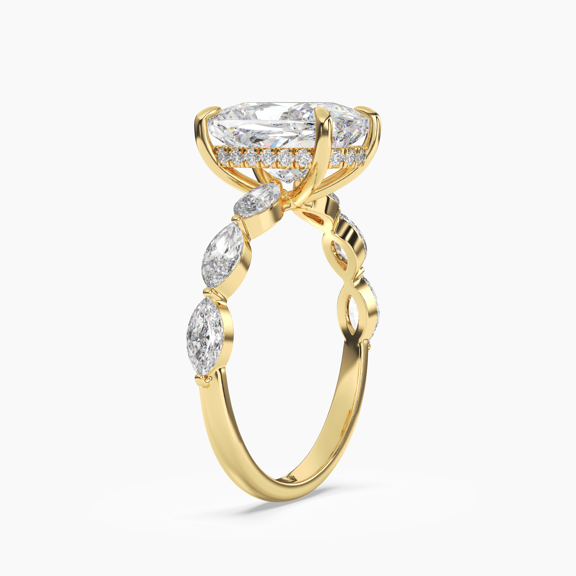OBSER079 - Rosemist Cushion engagement ring setting view 5