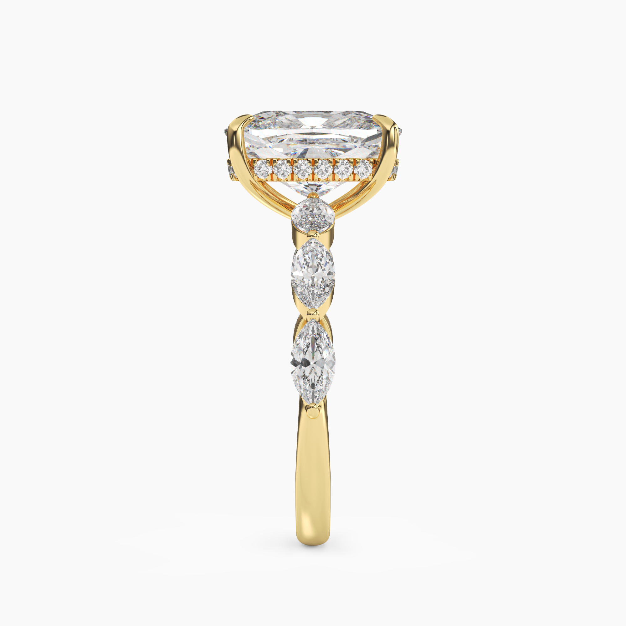 OBSER079 - Rosemist Cushion engagement ring setting view 6