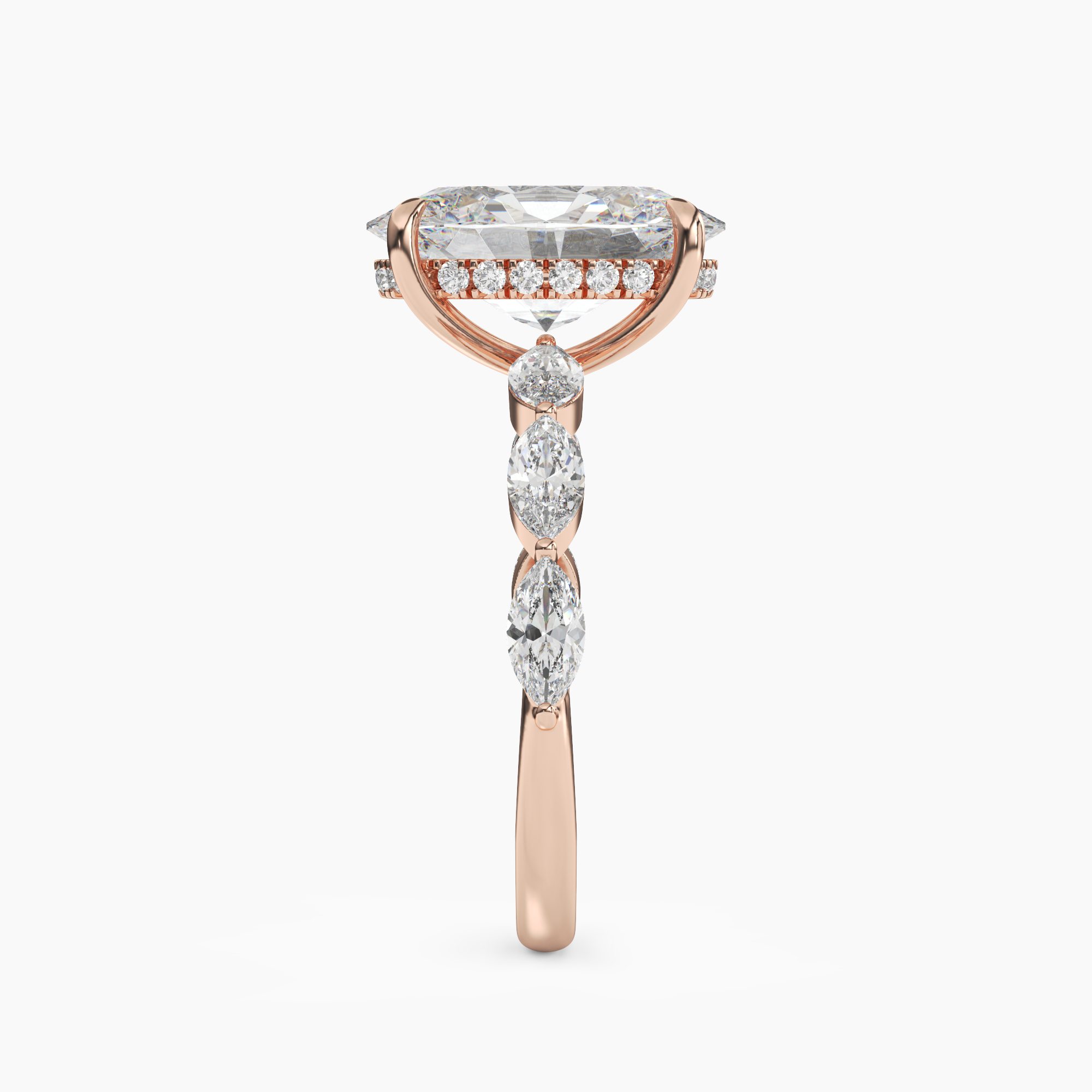 OBSER014 - Rosemist Oval engagement ring setting view 9