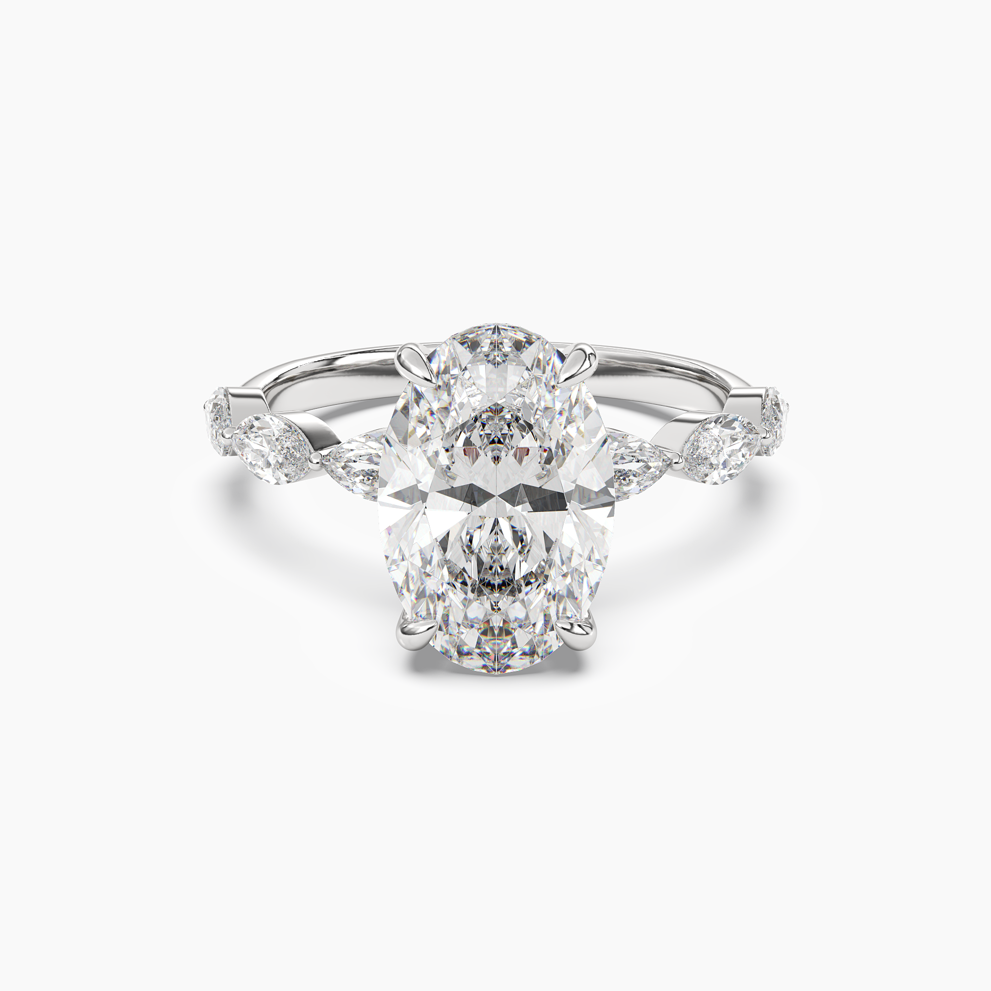 OBSER014 - Rosemist Oval engagement ring setting view 1