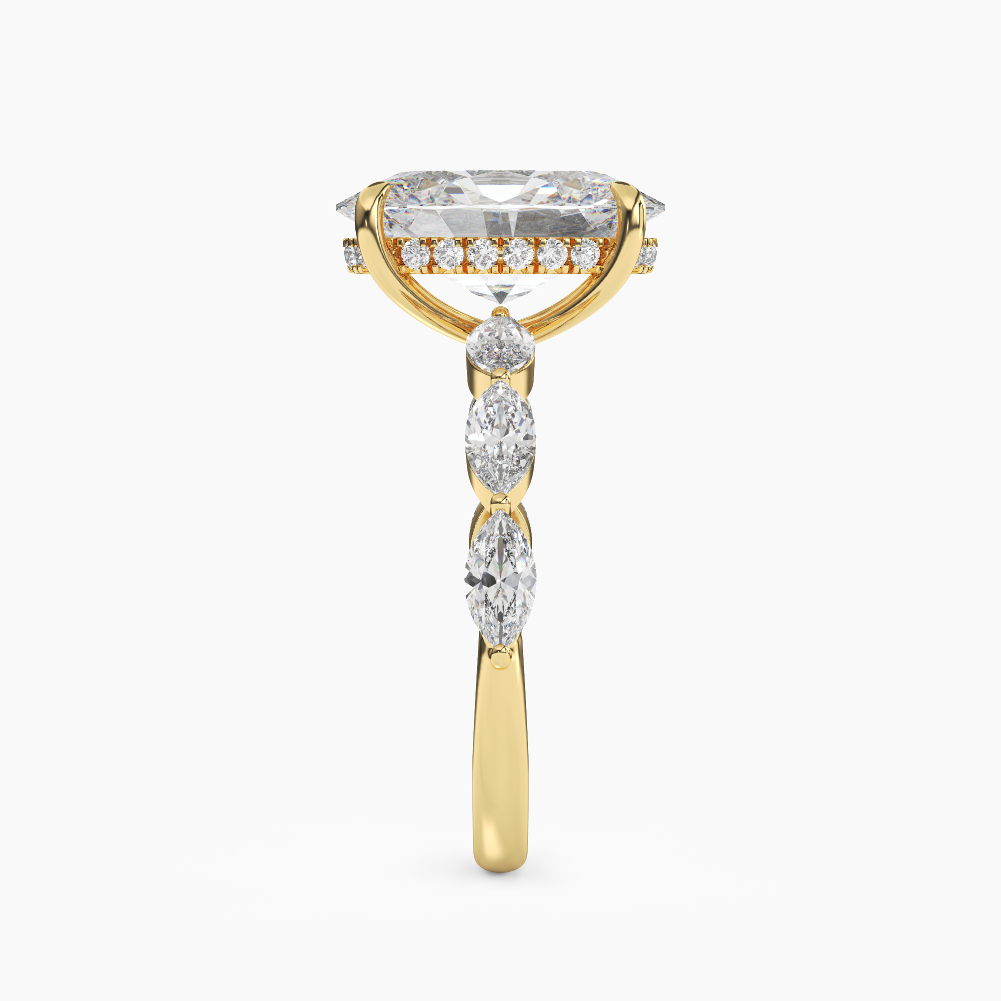 OBSER014 - Rosemist Oval engagement ring setting view 6