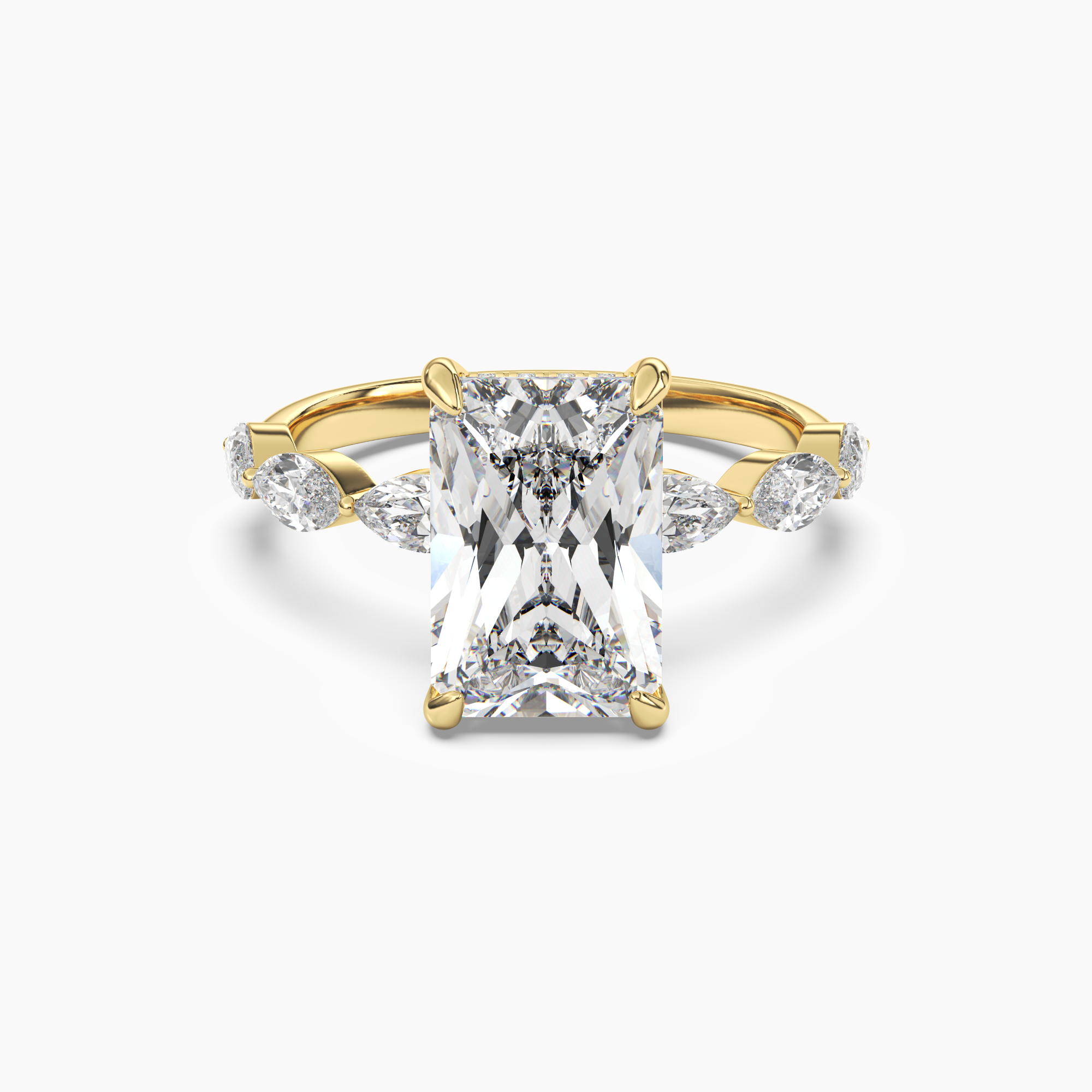 OBSER078 - Rosemist Radiant engagement ring setting view 4