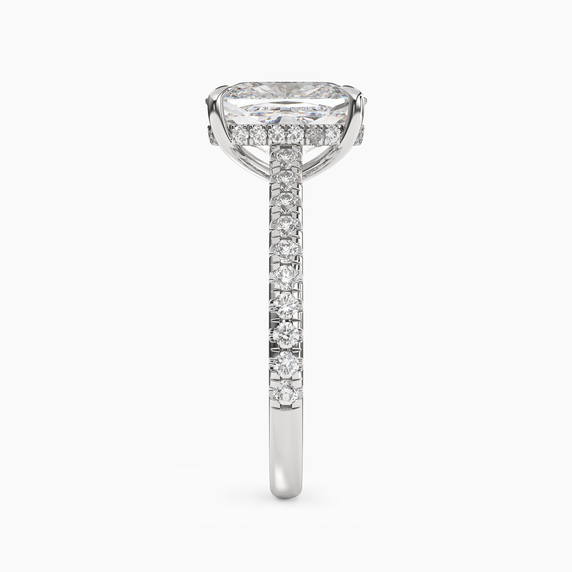 OBSER204 - Lunaris Cushion engagement ring setting view 3