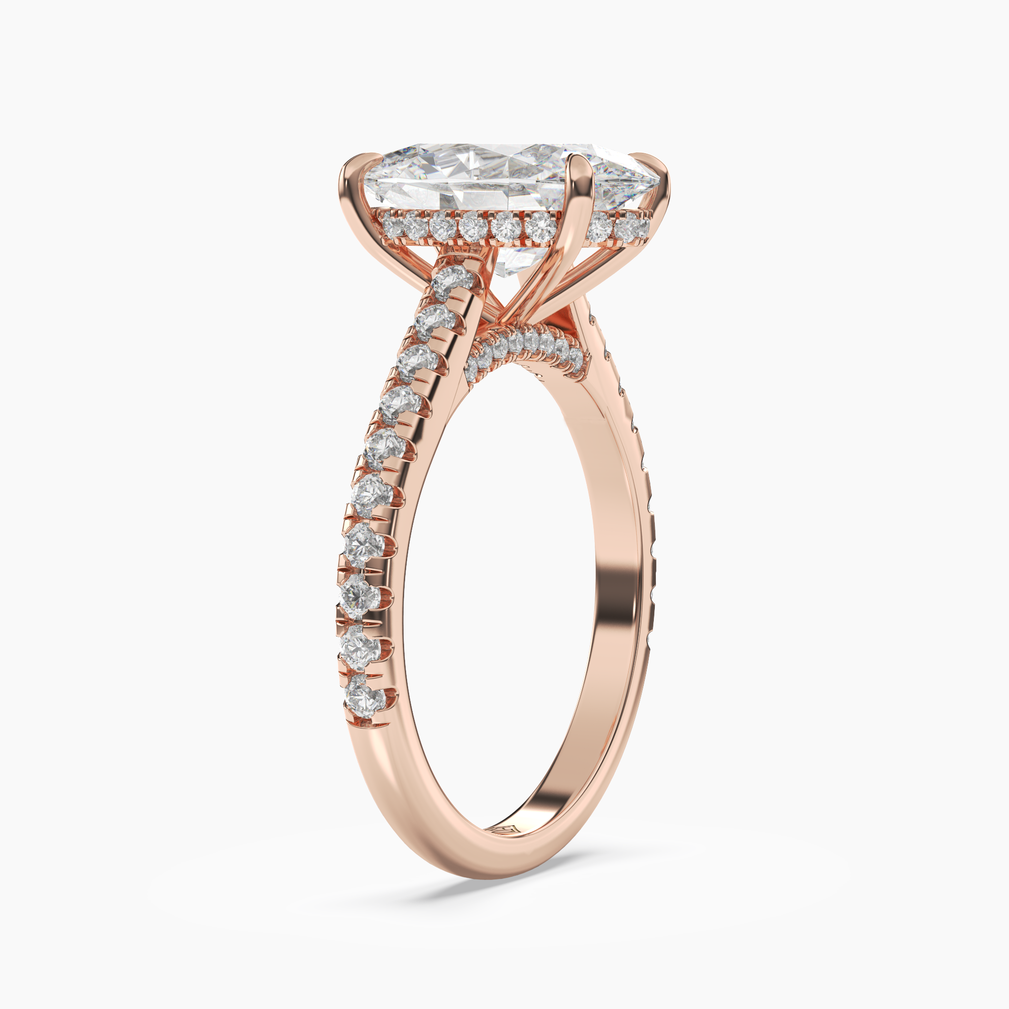 OBSER113 - Lunaris Oval engagement ring setting view 8