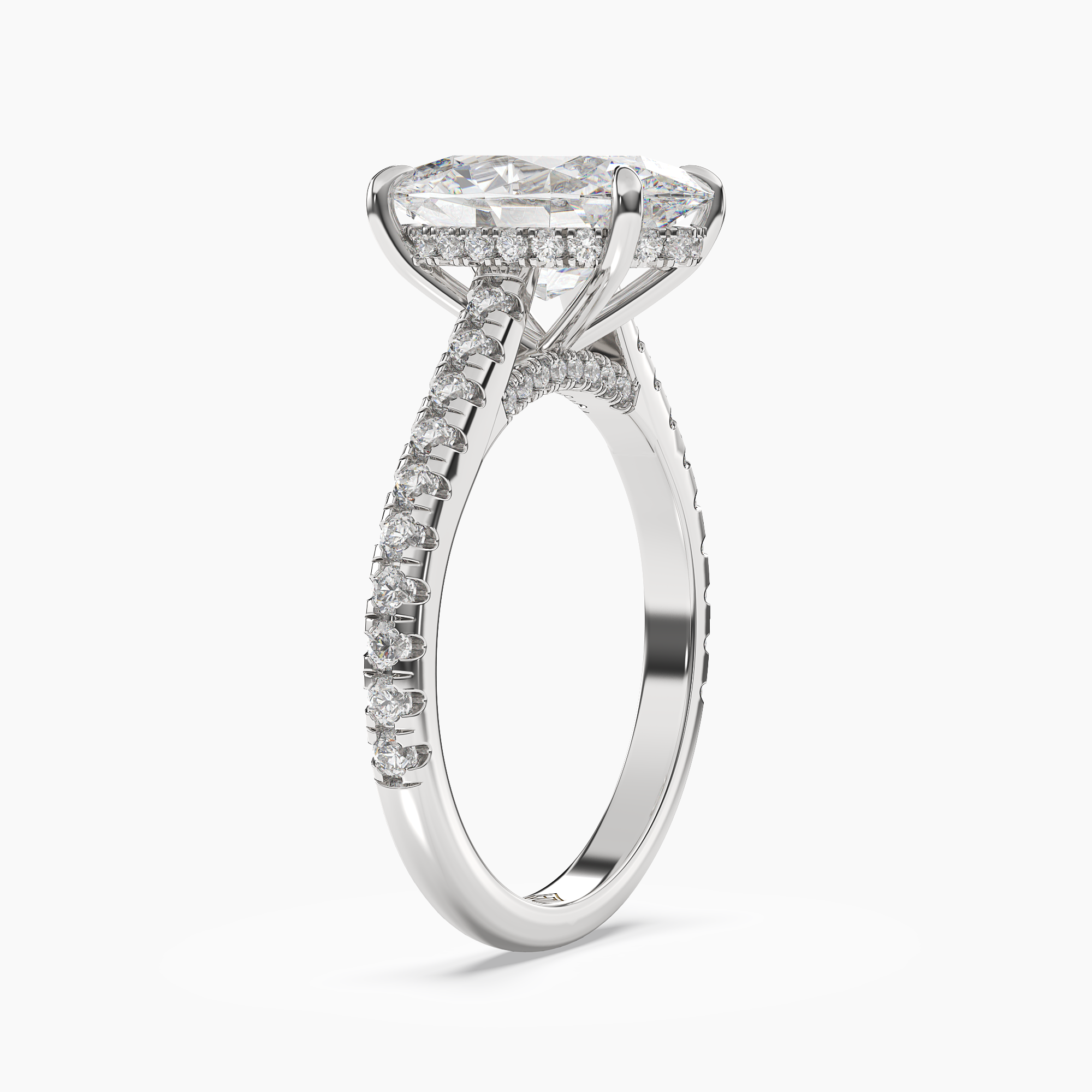 OBSER113 - Lunaris Oval engagement ring setting view 2