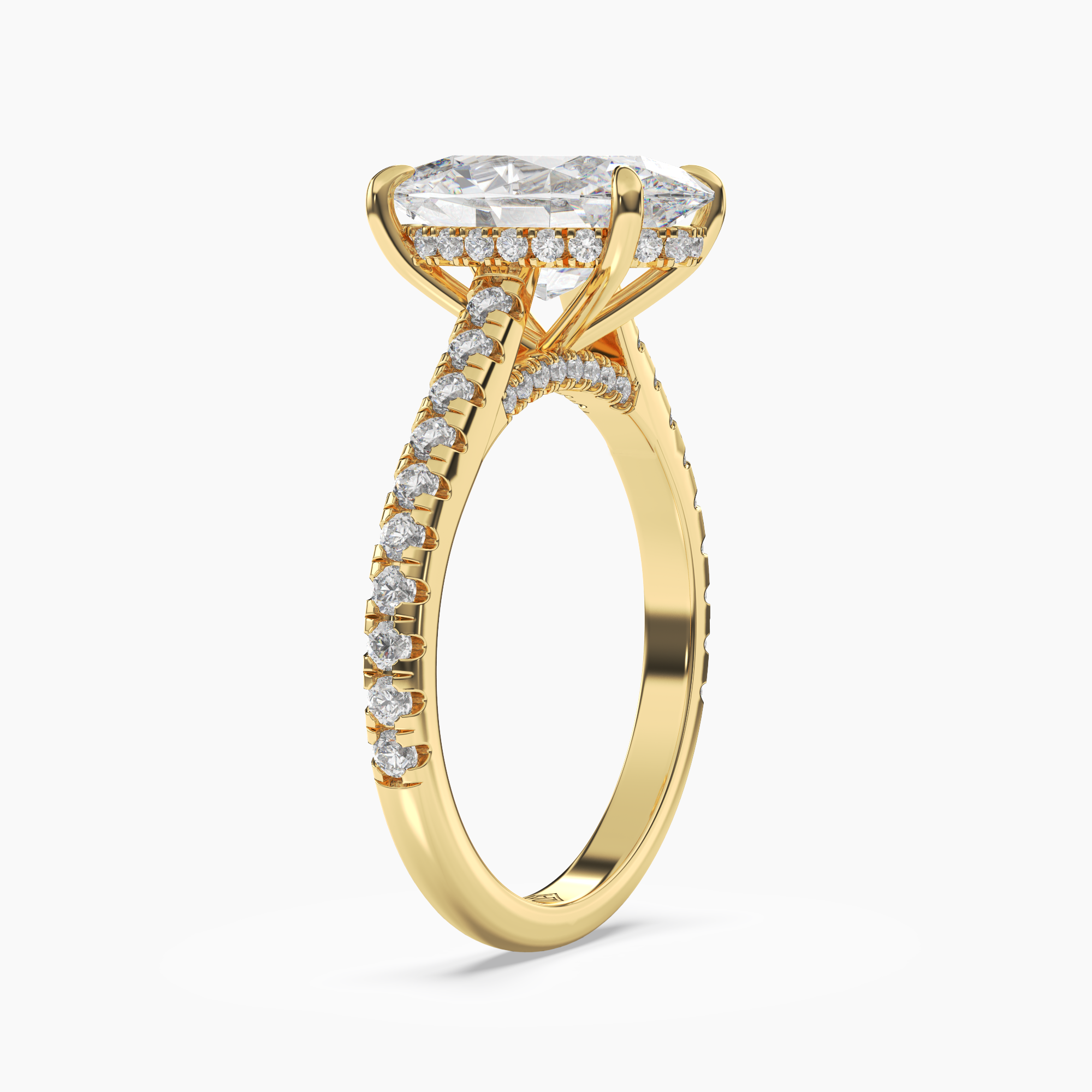 OBSER113 - Lunaris Oval engagement ring setting view 5