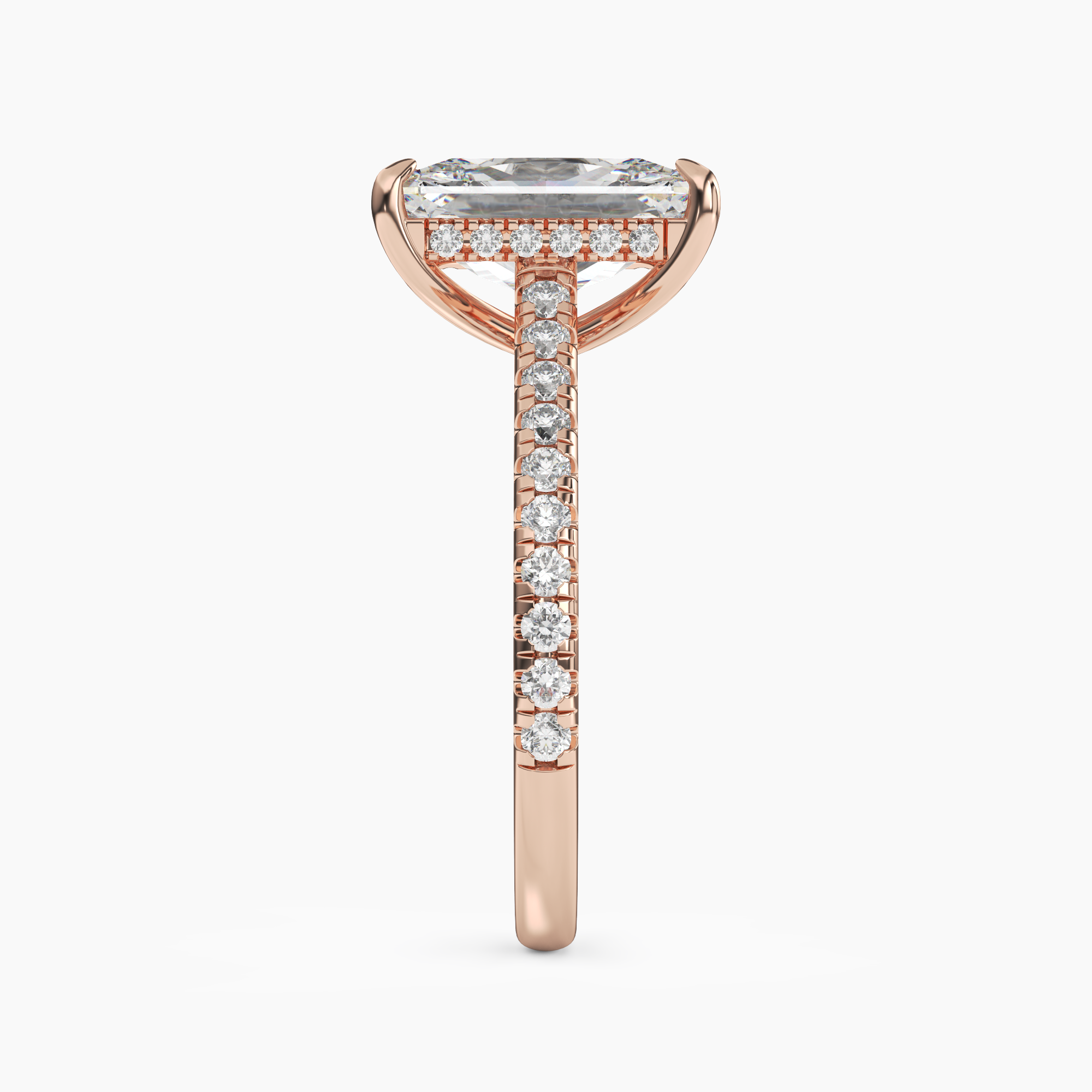 OBSER027 - Lunaris Radiant engagement ring setting view 9