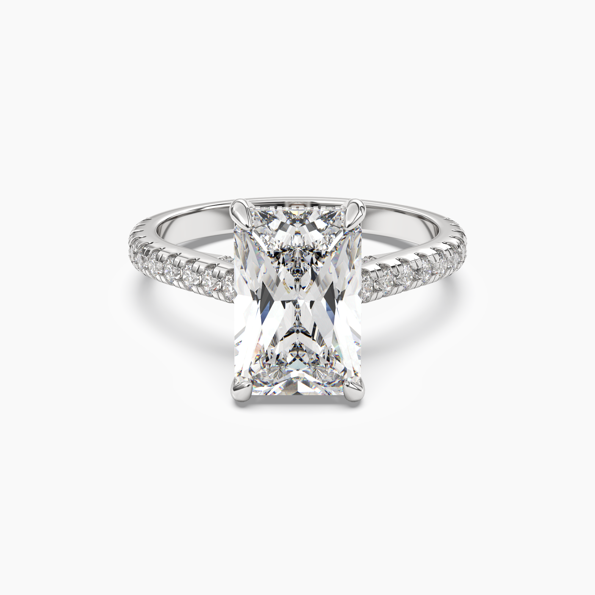 OBSER027 - Lunaris Radiant engagement ring setting view 1