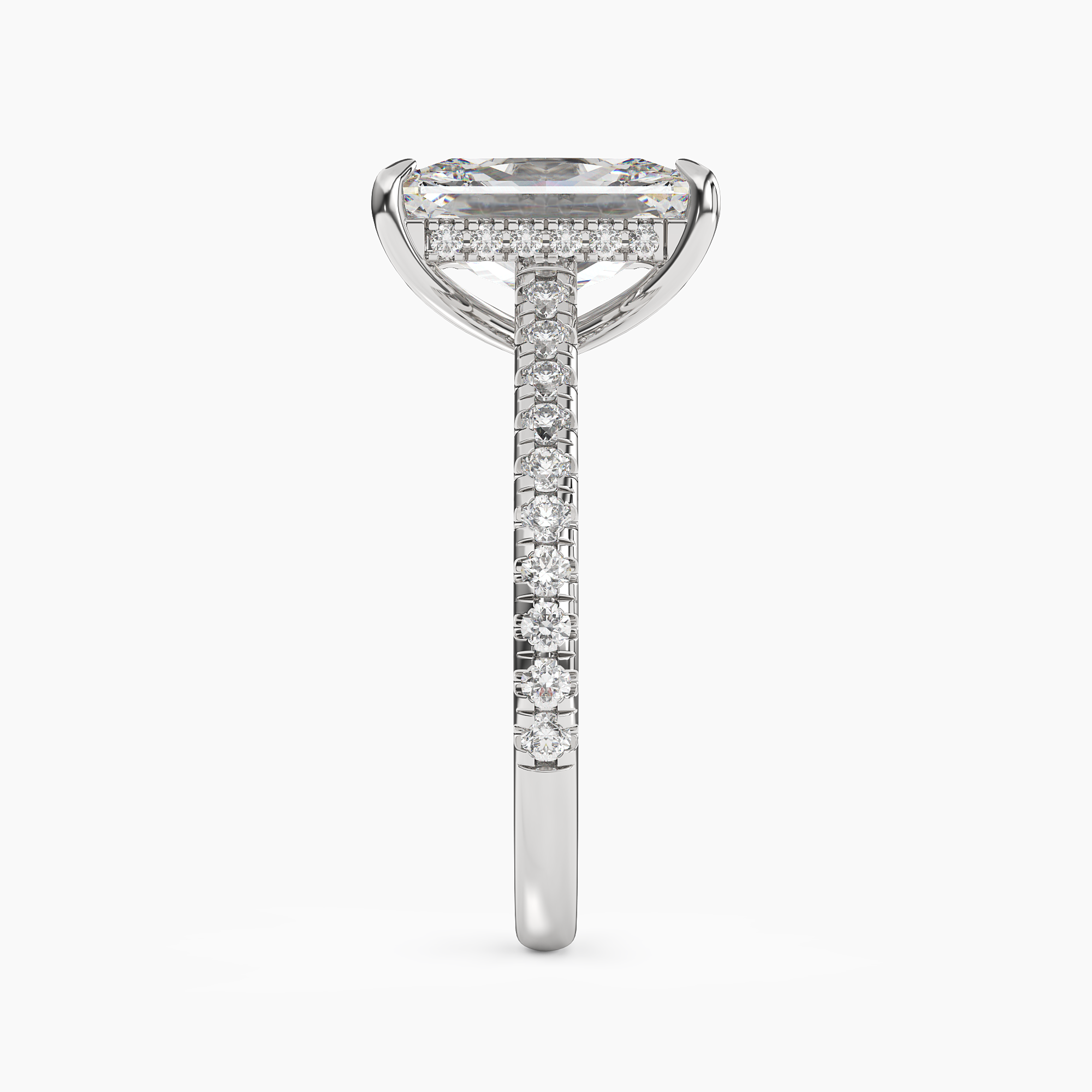 OBSER027 - Lunaris Radiant engagement ring setting view 3
