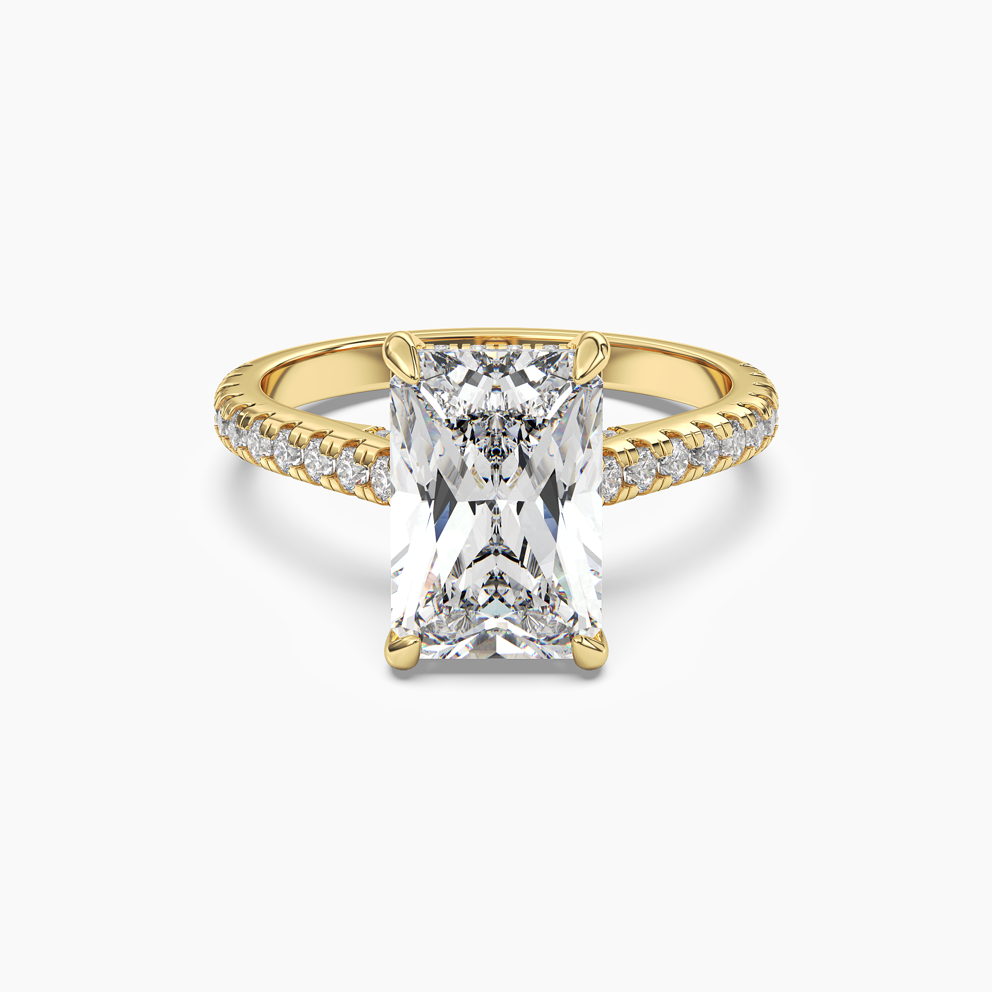 OBSER027 - Lunaris Radiant engagement ring setting view 4
