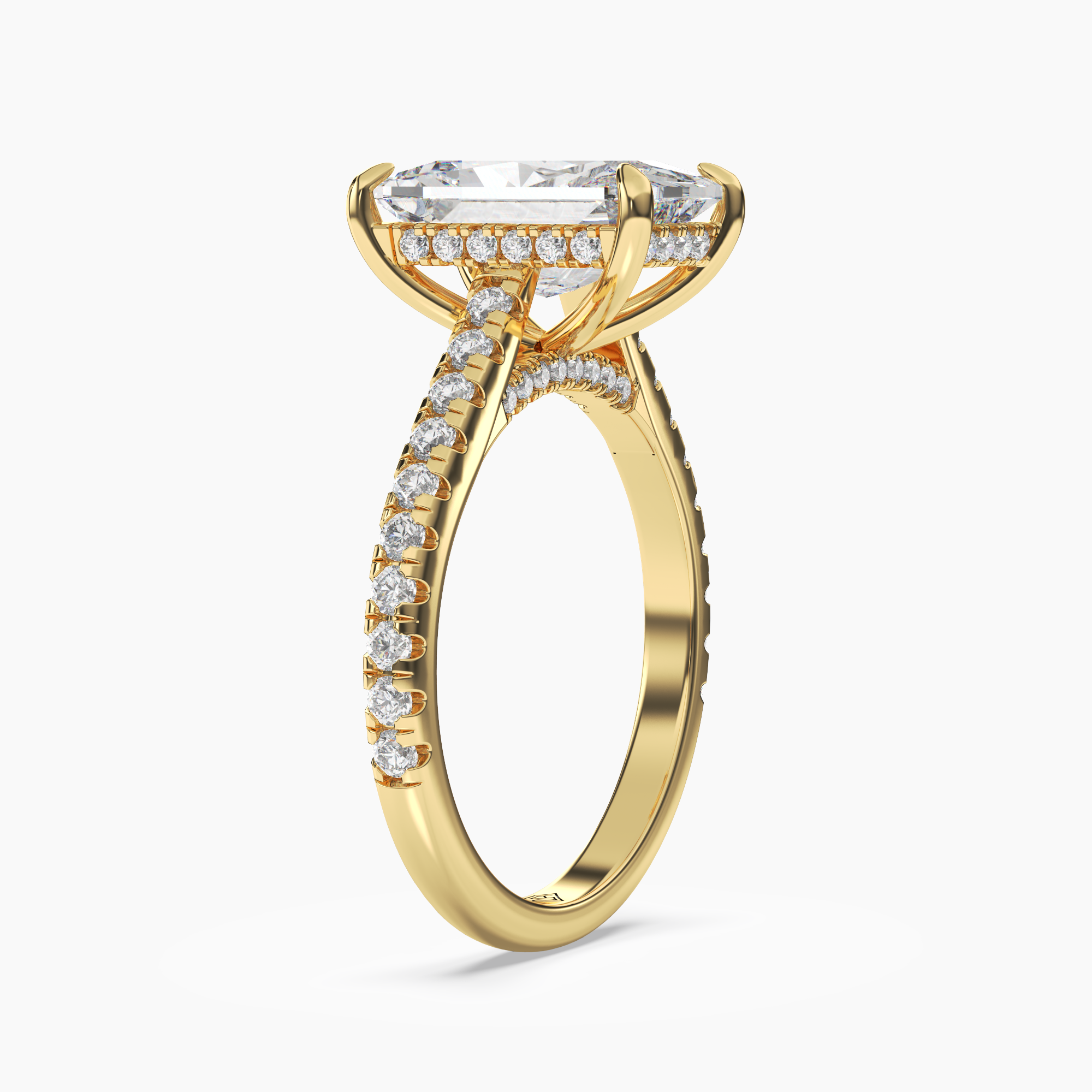 OBSER027 - Lunaris Radiant engagement ring setting view 5