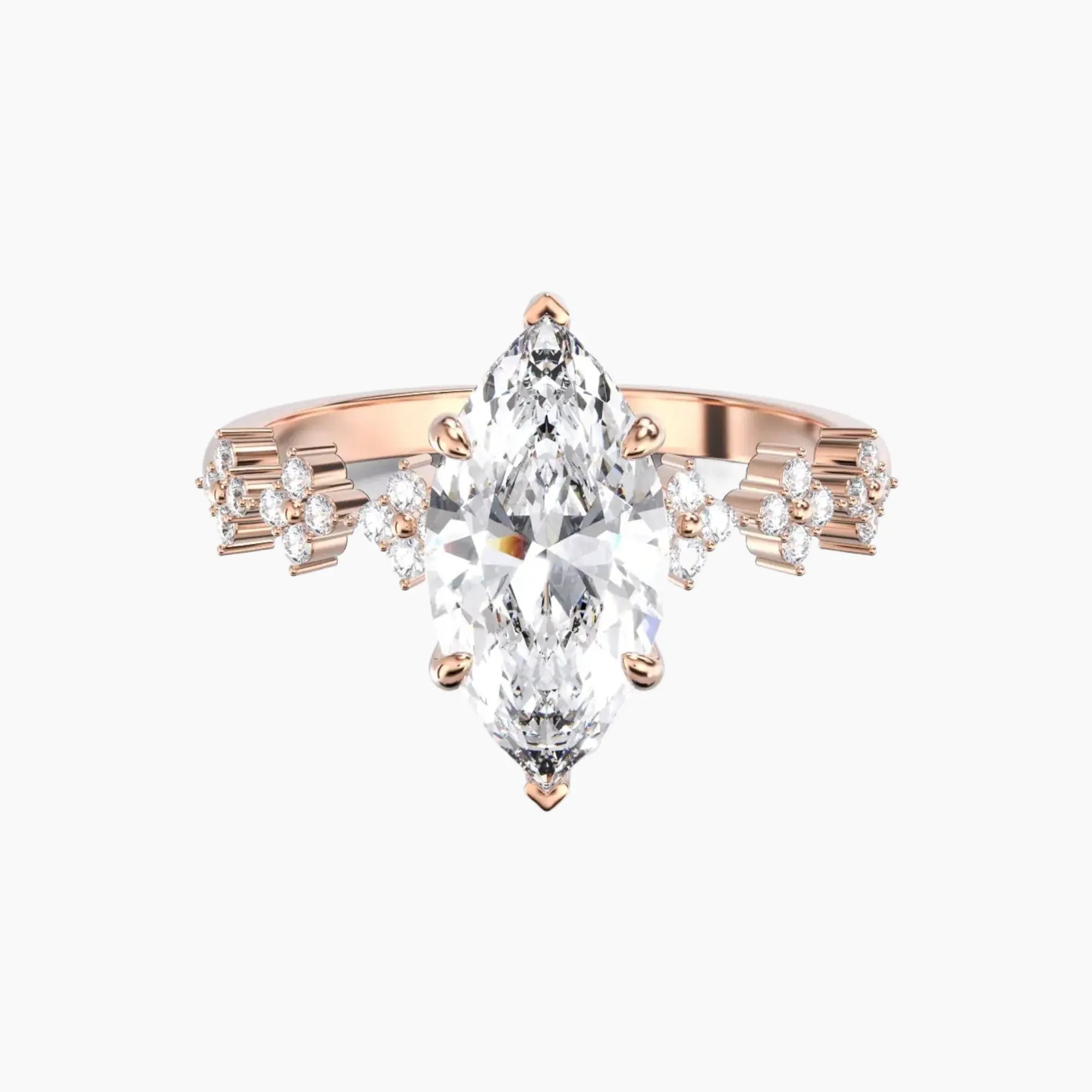 OBSER077 - Starveil Marquise engagement ring setting view 7