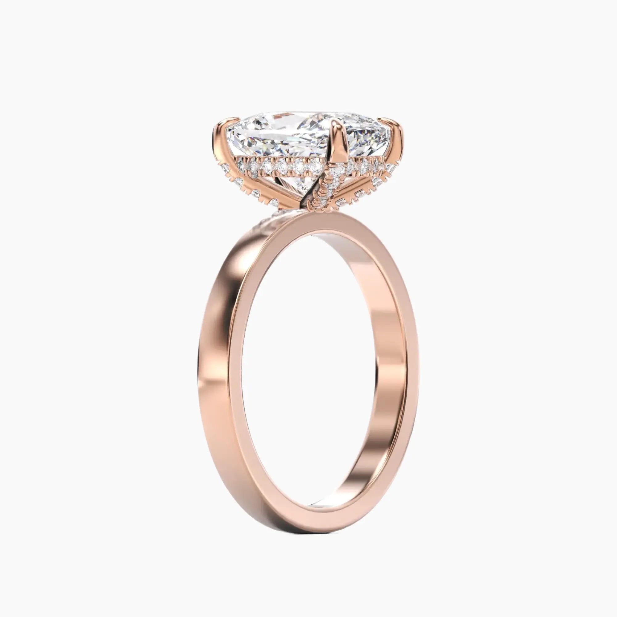 OBSER202 - Marble Cushion engagement ring setting view 8