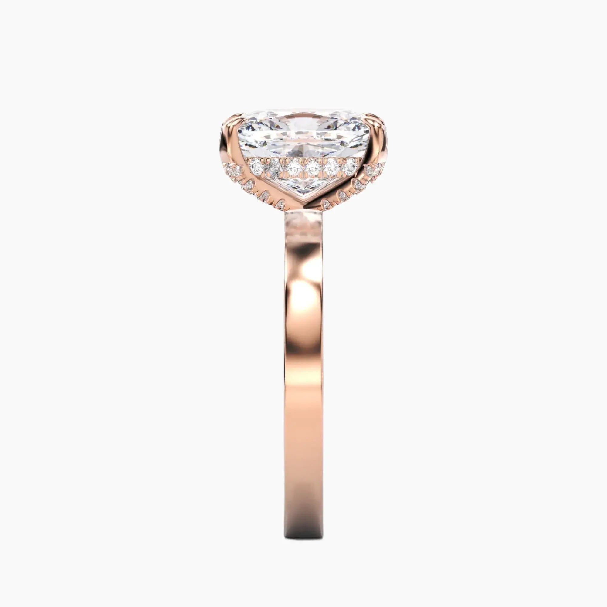 OBSER202 - Marble Cushion engagement ring setting view 9
