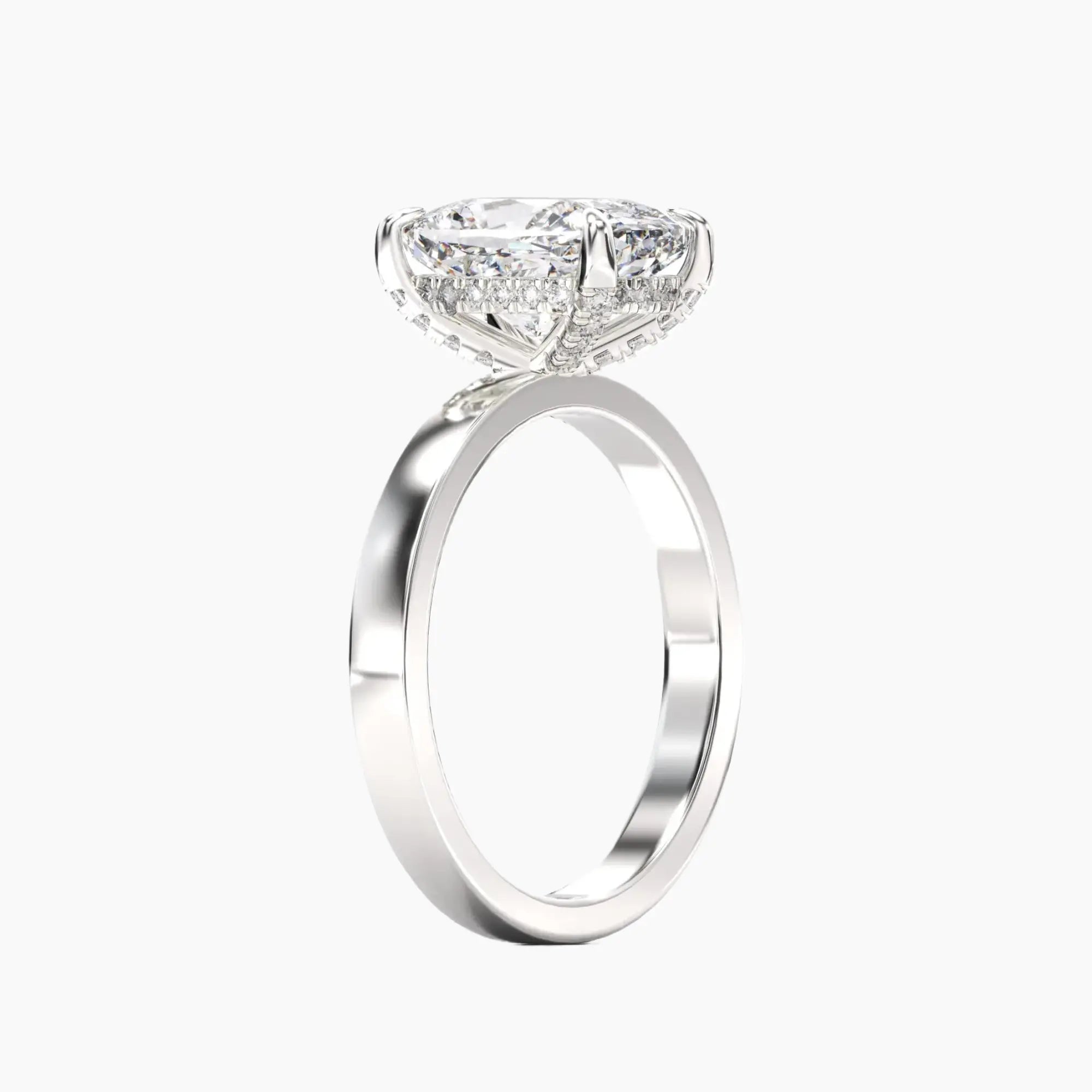 OBSER202 - Marble Cushion engagement ring setting view 2