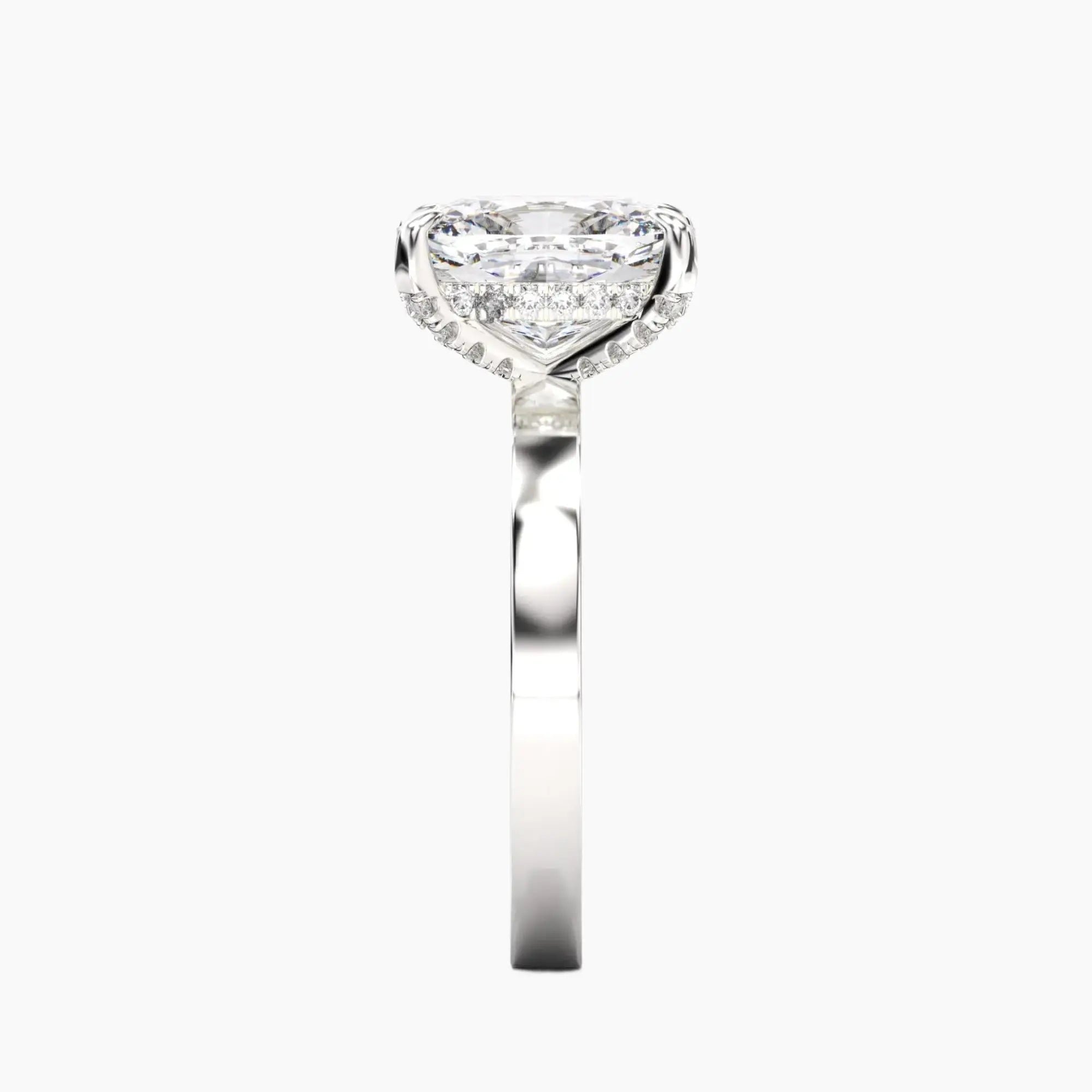 OBSER202 - Marble Cushion engagement ring setting view 3